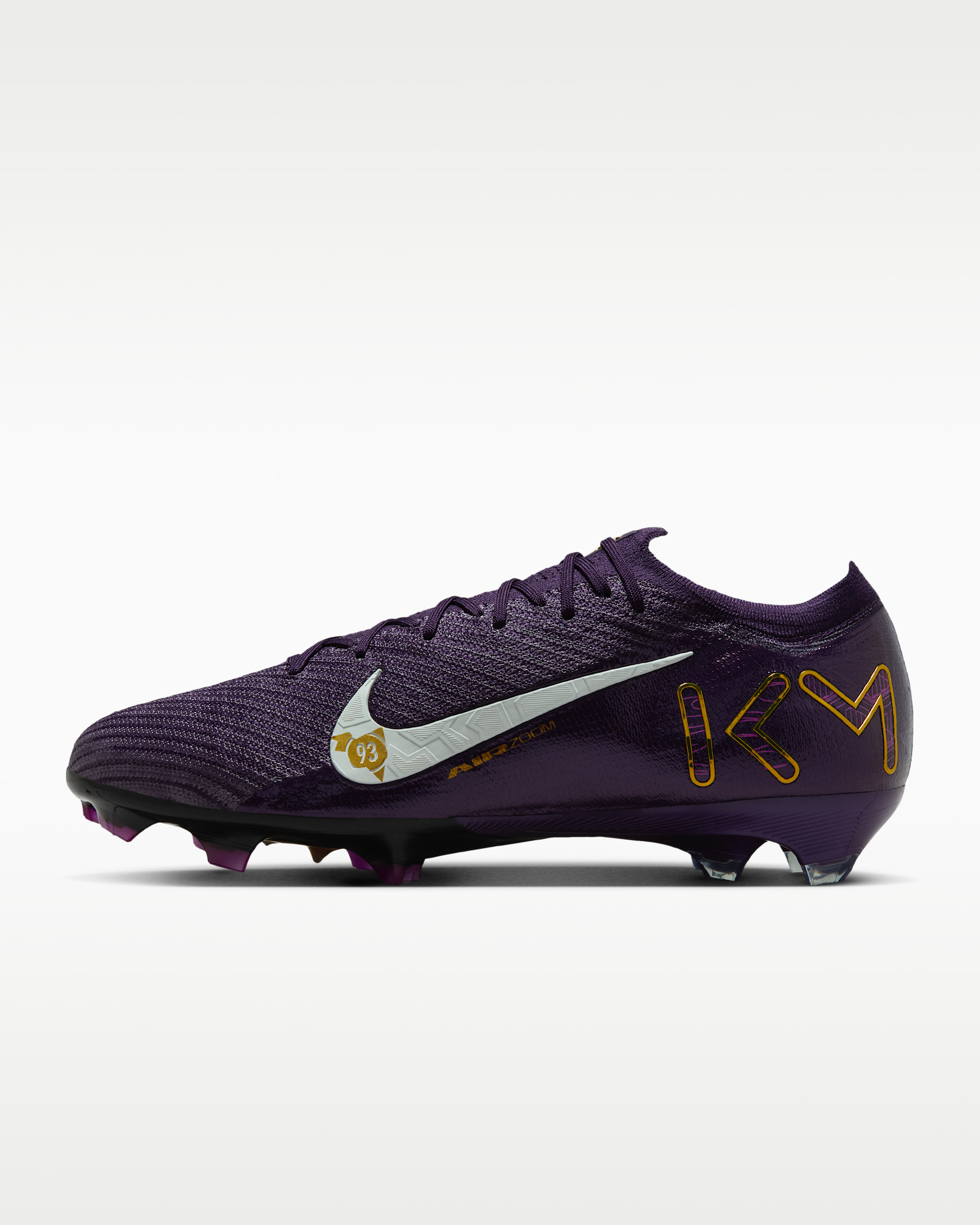 รองเท้าสตั๊ดฟุตบอลไม่หุ้มข้อสำหรับพื้นสนามทั่วไป Nike Mercurial Vapor 16 Elite "Kylian Mbappé" - Grand Purple/Pale Ivory