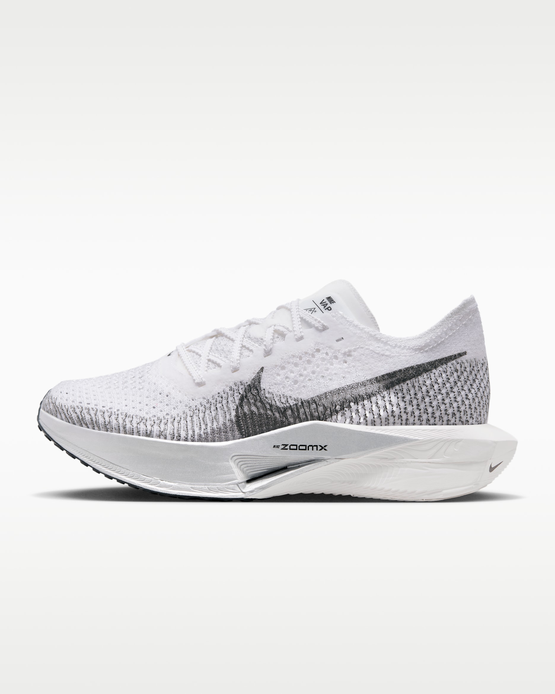 Nike Vaporfly 3 Women's Road Racing Shoes - White/Particle Grey/Metallic Silver/Dark Smoke Grey