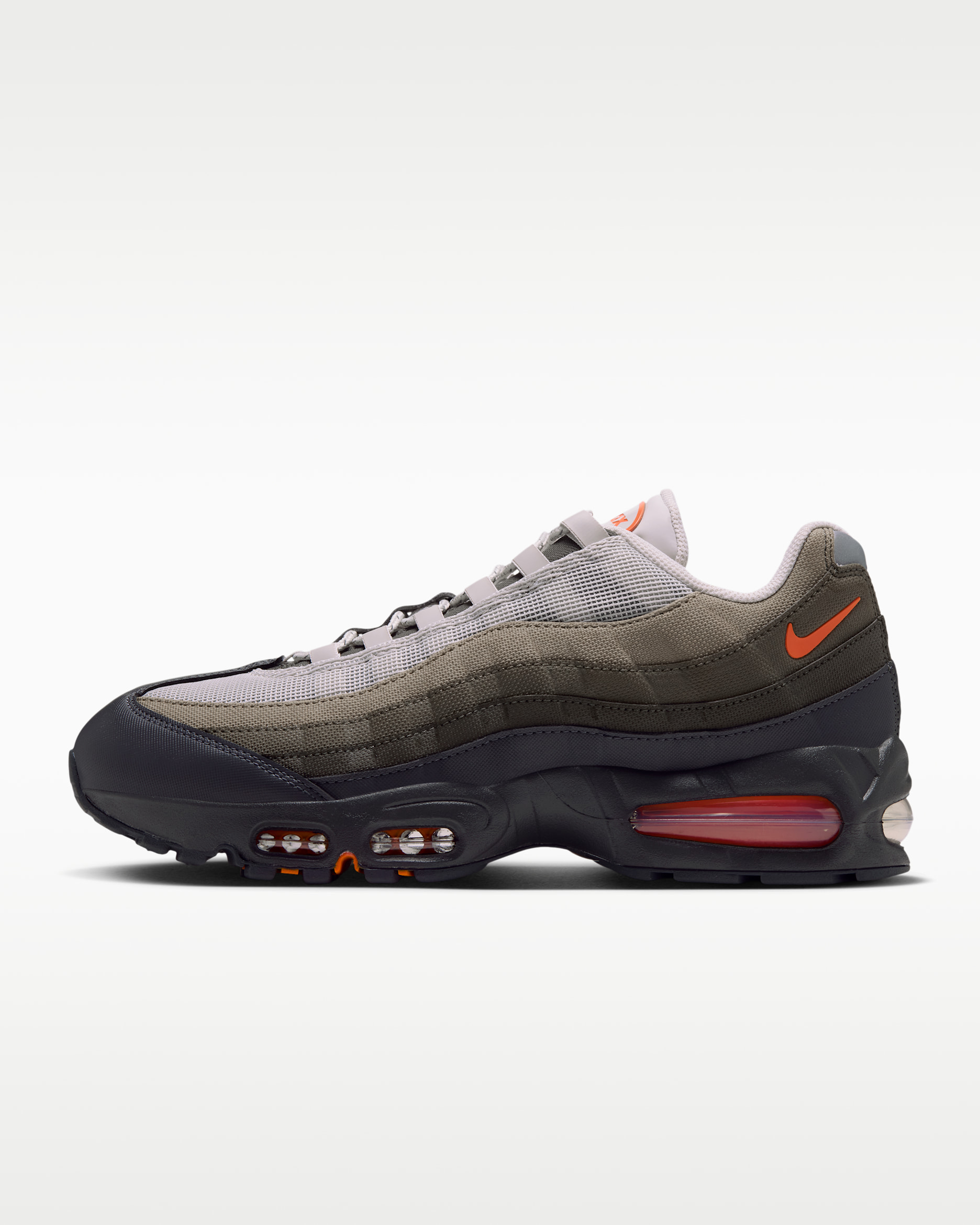 Sapatilhas Nike Air Max 95 Big Bubble para homem - Light Bone/Anthracite/Dark Loden/Laranja Safety