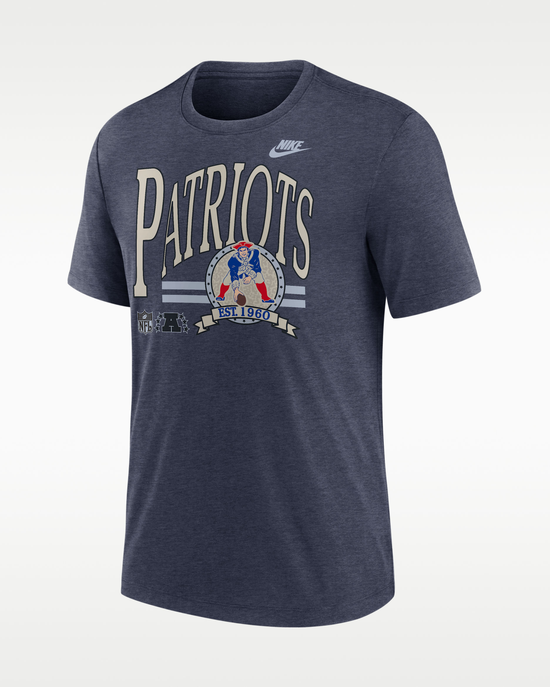 New England Patriots Rewind Men's Nike NFL T-Shirt - Navy Heather