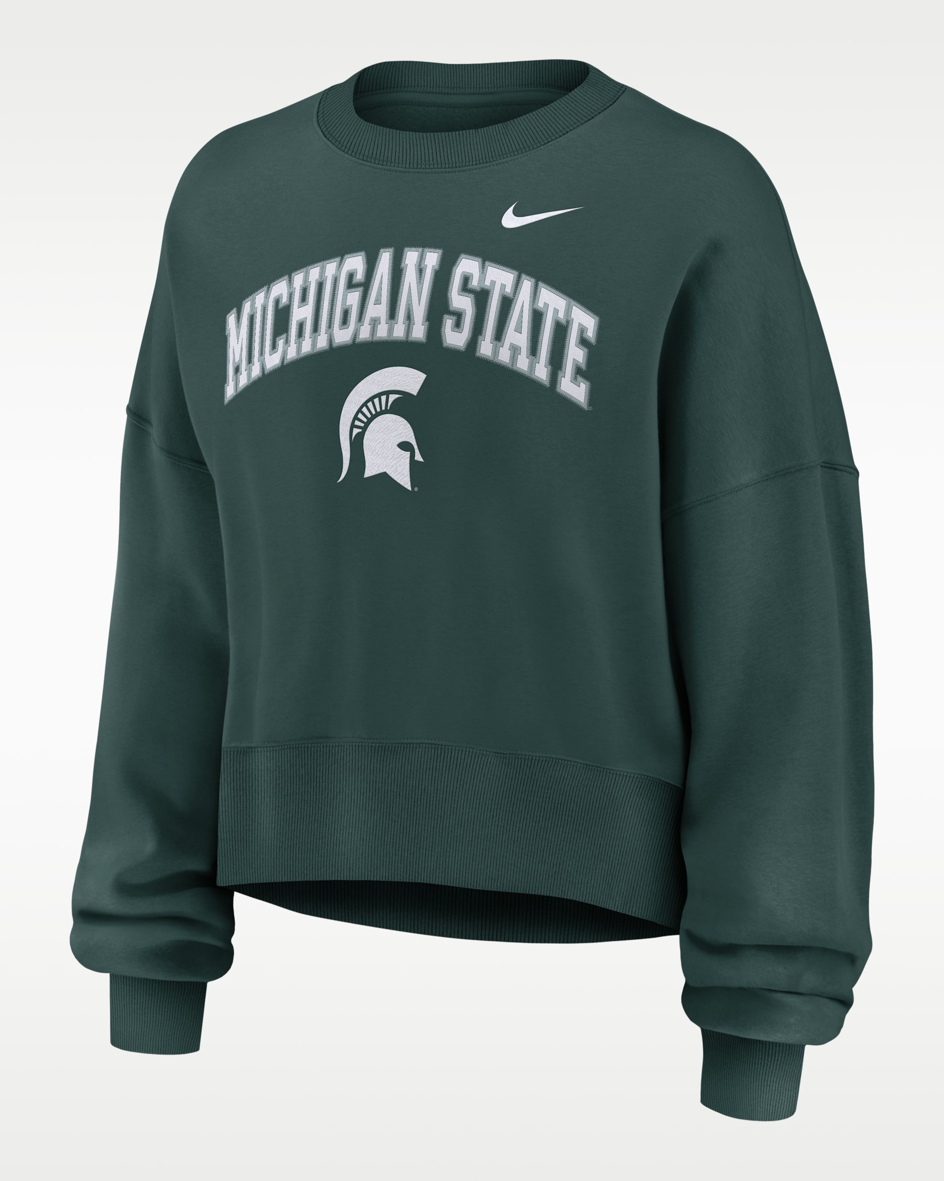 Michigan State Phoenix Arch Women's Nike College Pullover Crew - Green