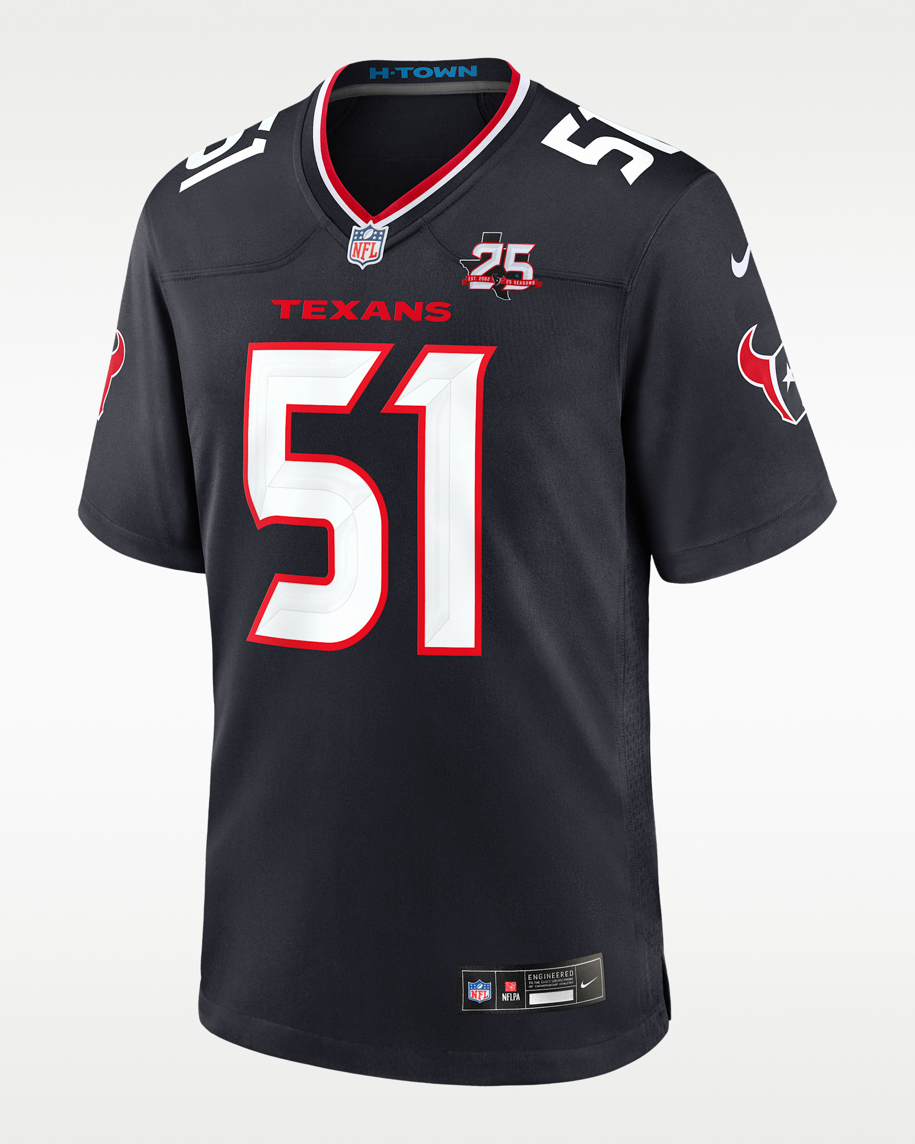 Will Anderson Jr. Houston Texans 25th Season Men's Nike NFL Game Jersey - Navy