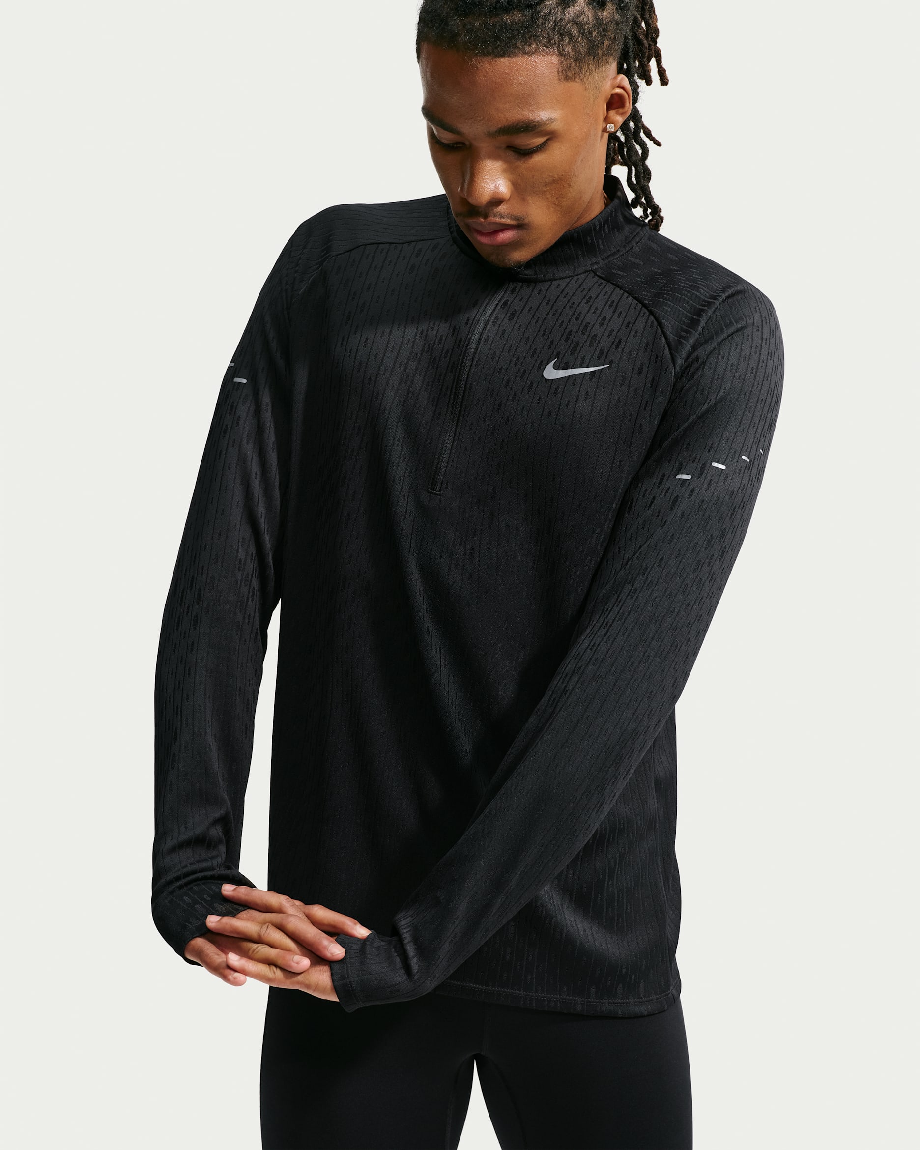 Nike Stride Men's Aero-FIT 1/2-Zip Mid Layer - Black