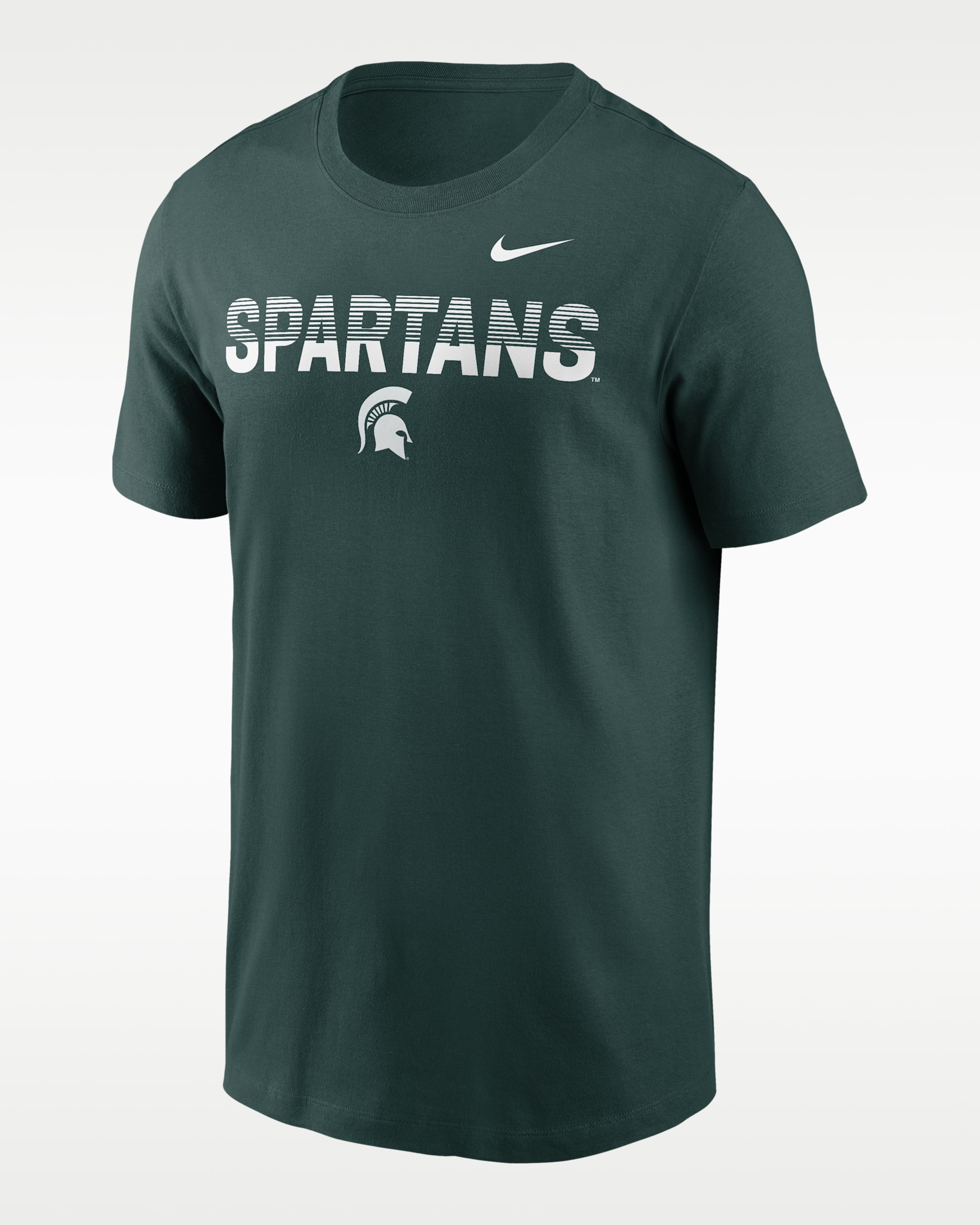 Playera universitaria Nike para hombre Michigan State Primetime Kinetic - Verde