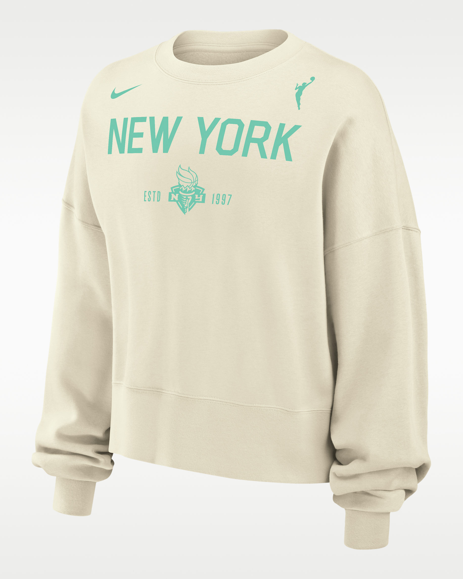 New York Liberty Phoenix Fleece Women's Nike WNBA Crew-Neck Sweatshirt - Sail