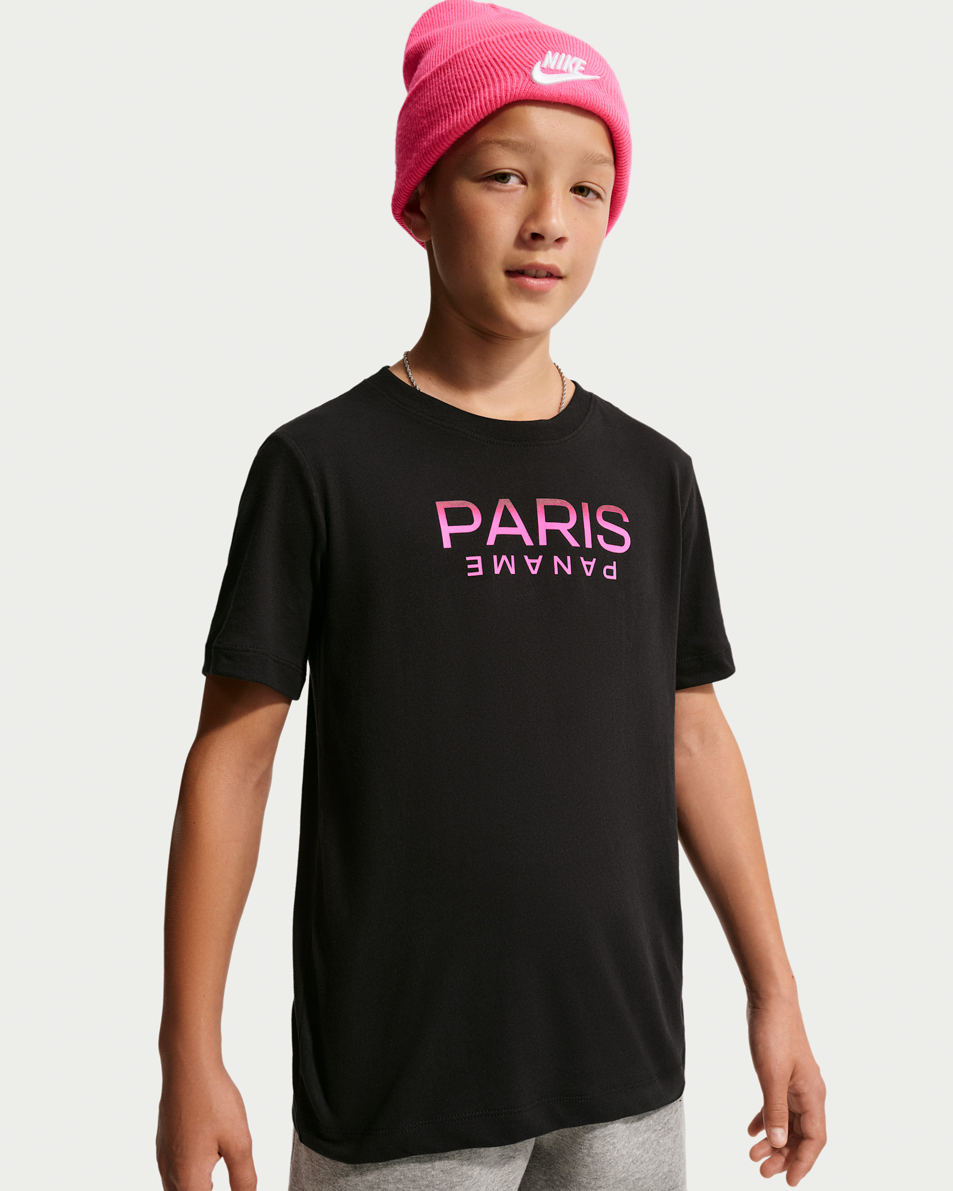 Paris Saint-Germain Nike Genç Çocuk Tişörtü - Siyah