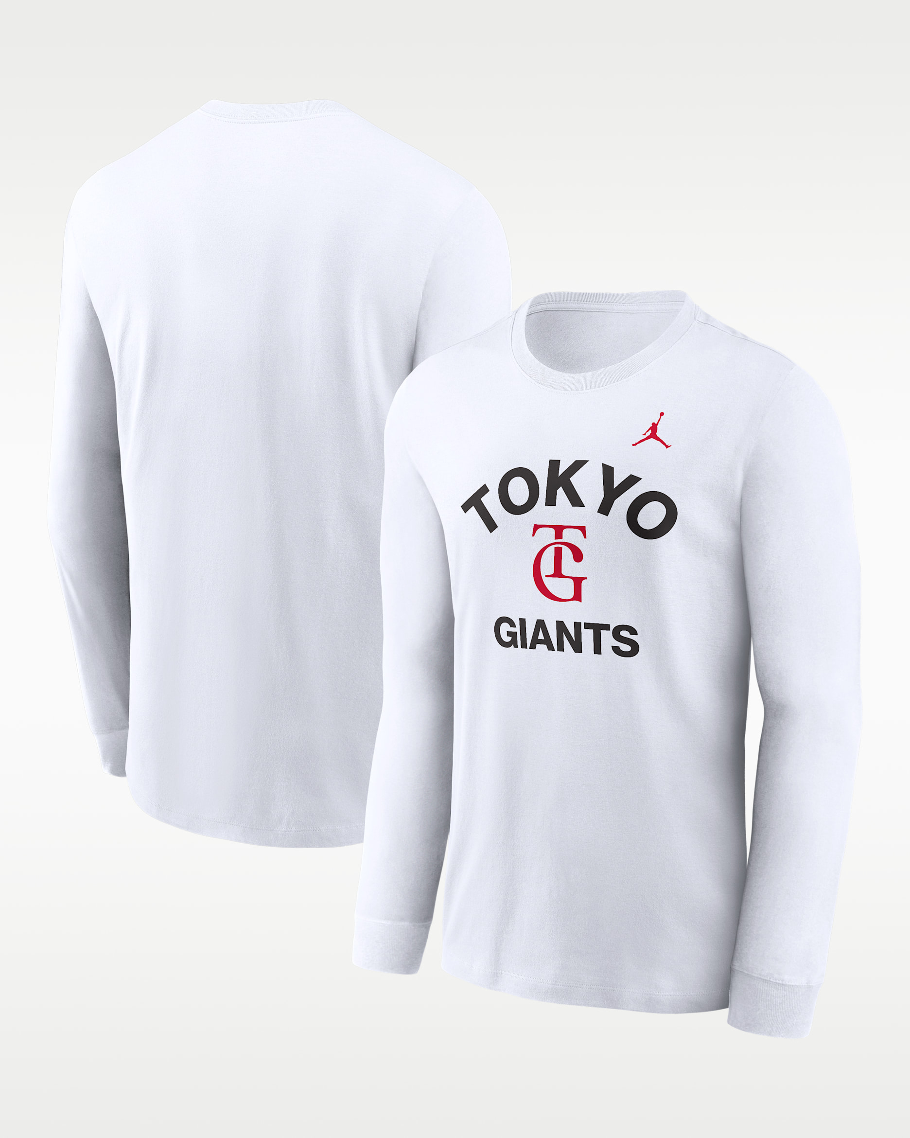 東京 読売ジャイアンツ x ジョーダン エクスクルーシブコレクション メンズ ロングスリーブ Tシャツ - ホワイト