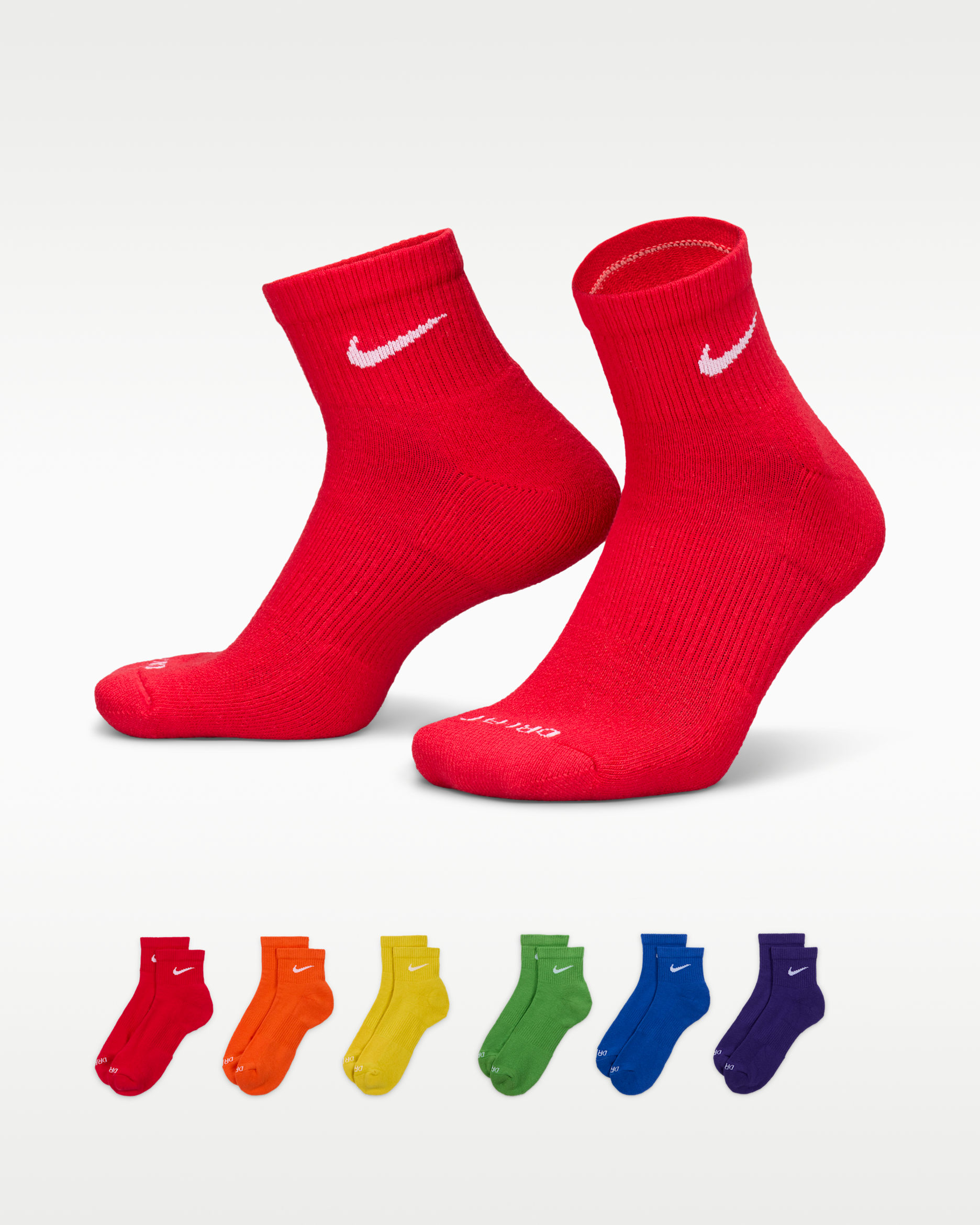 Calcetines al tobillo de entrenamiento Nike Everyday Plus Cushioned (6 pares) - Multicolor