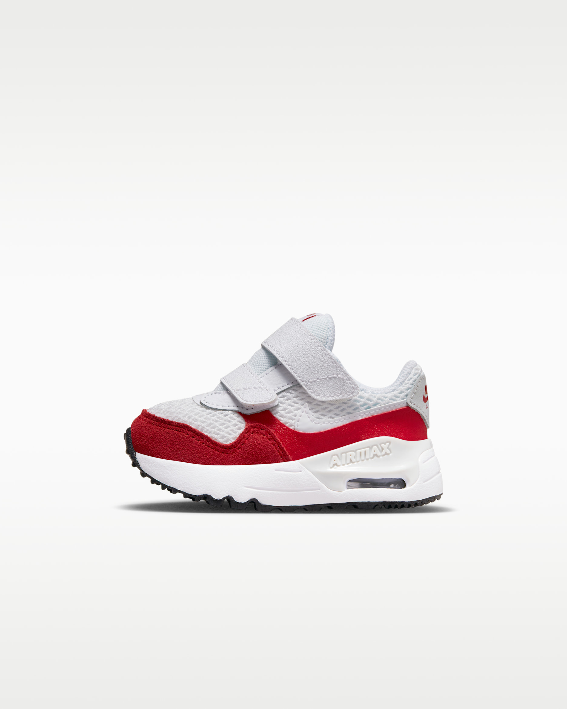 나이키 에어맥스 SYSTM 베이비 신발 - 화이트/유니버시티 레드/포톤 더스트/화이트