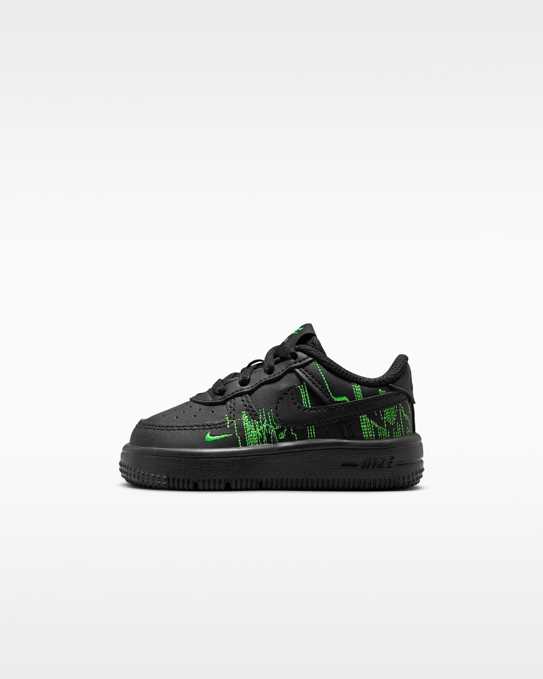 Nike Force 1 Low LV8 Baby/Toddler Shoes - Black/Green Strike/Vivid Purple/Black