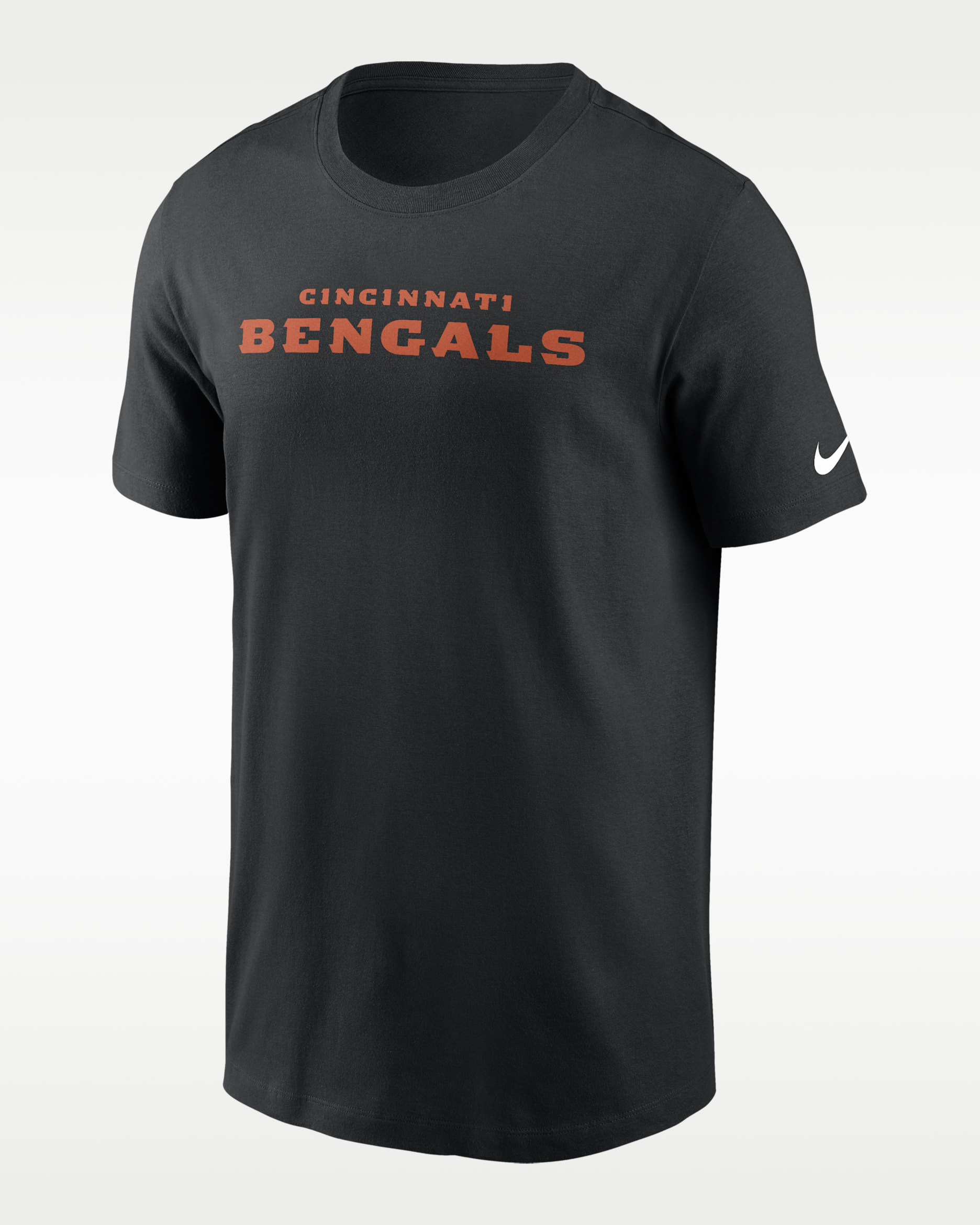 Cincinnati Bengals Primetime Wordmark Essential Men's Nike NFL T-Shirt - Black