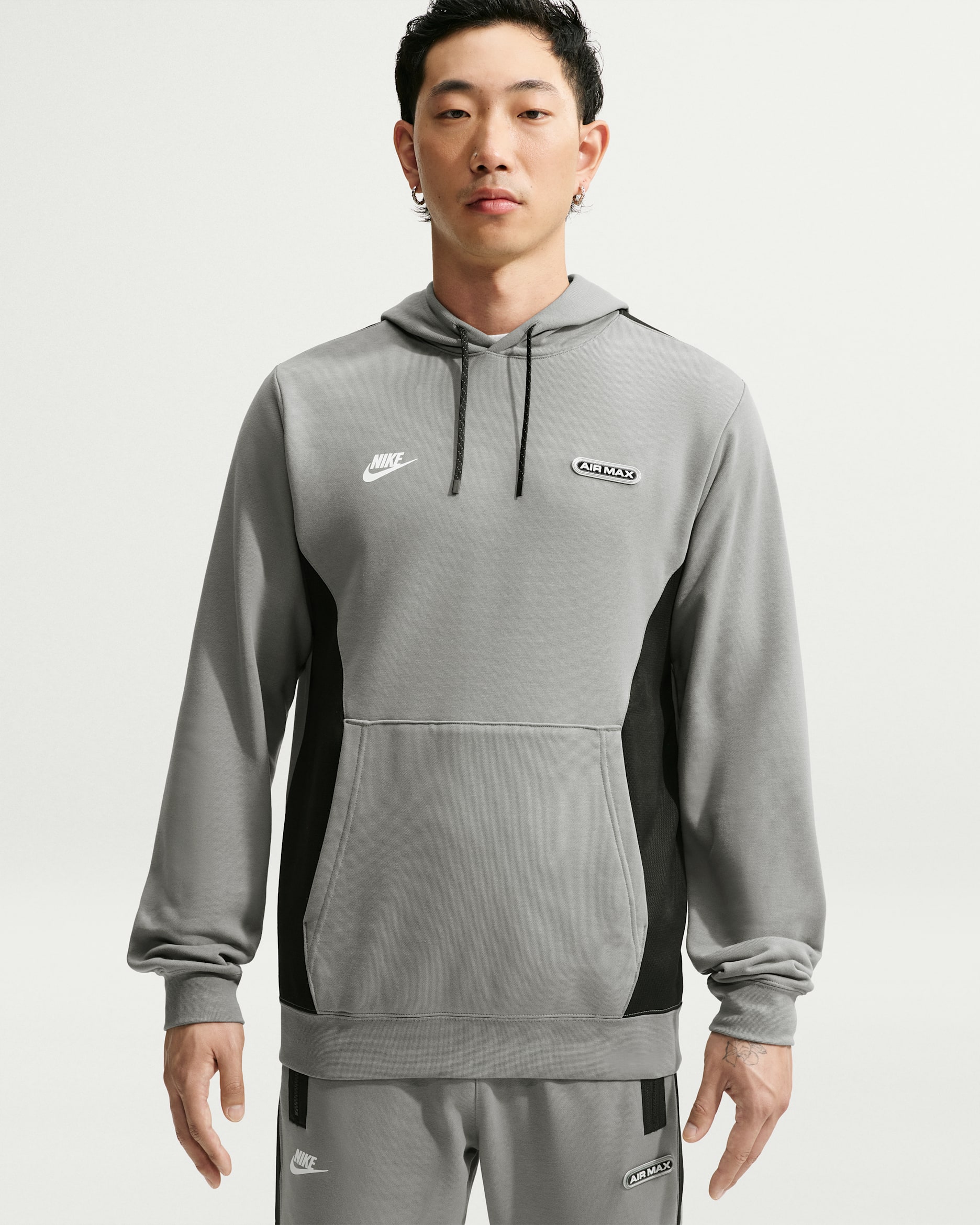 Nike Sportswear Air Max Men's Pullover Fleece Hoodie - Dark Stucco/Black/Black