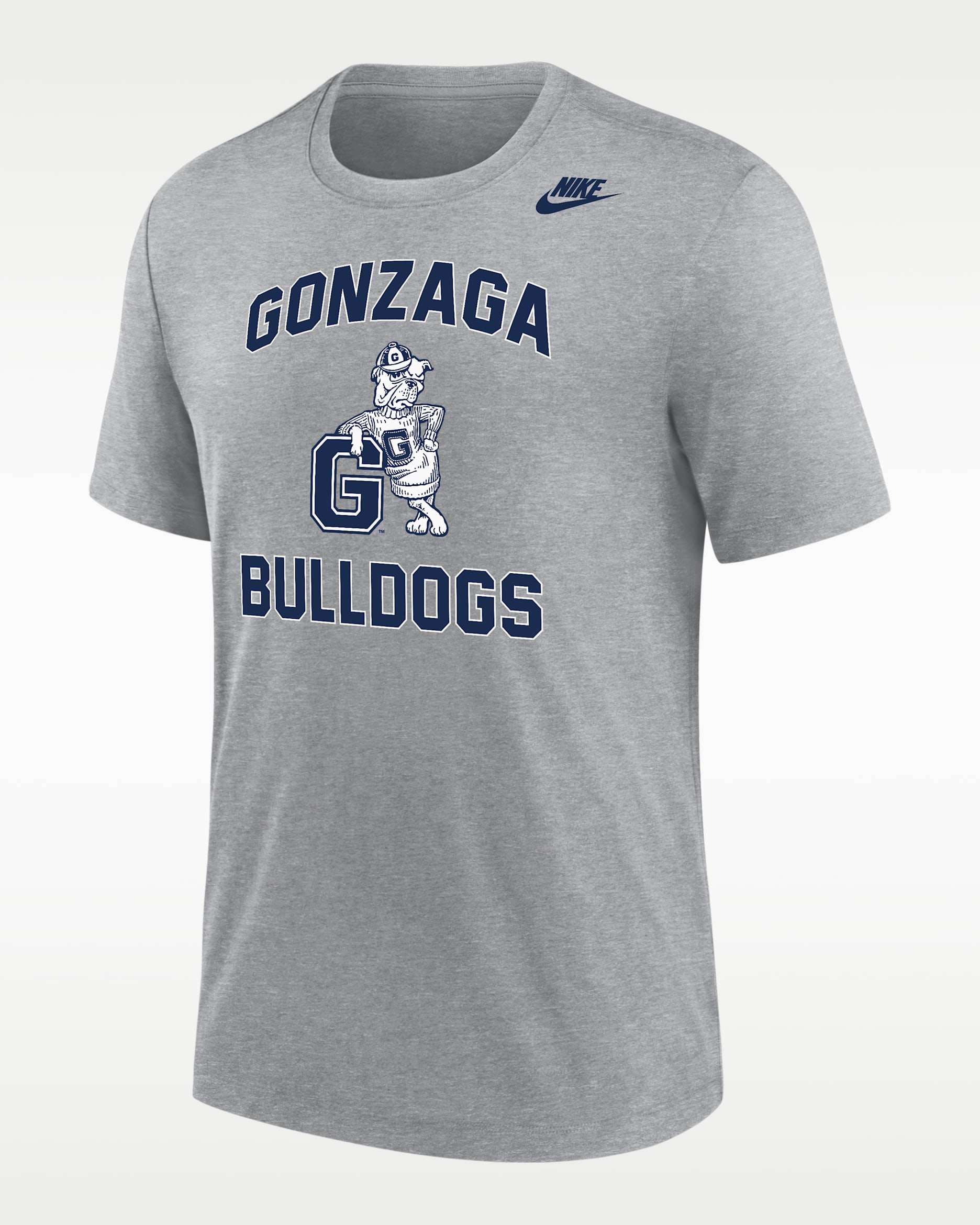 Playera de futbol americano Nike Tri-blend para hombre Gonzaga Bulldogs - Gris oscuro jaspeado