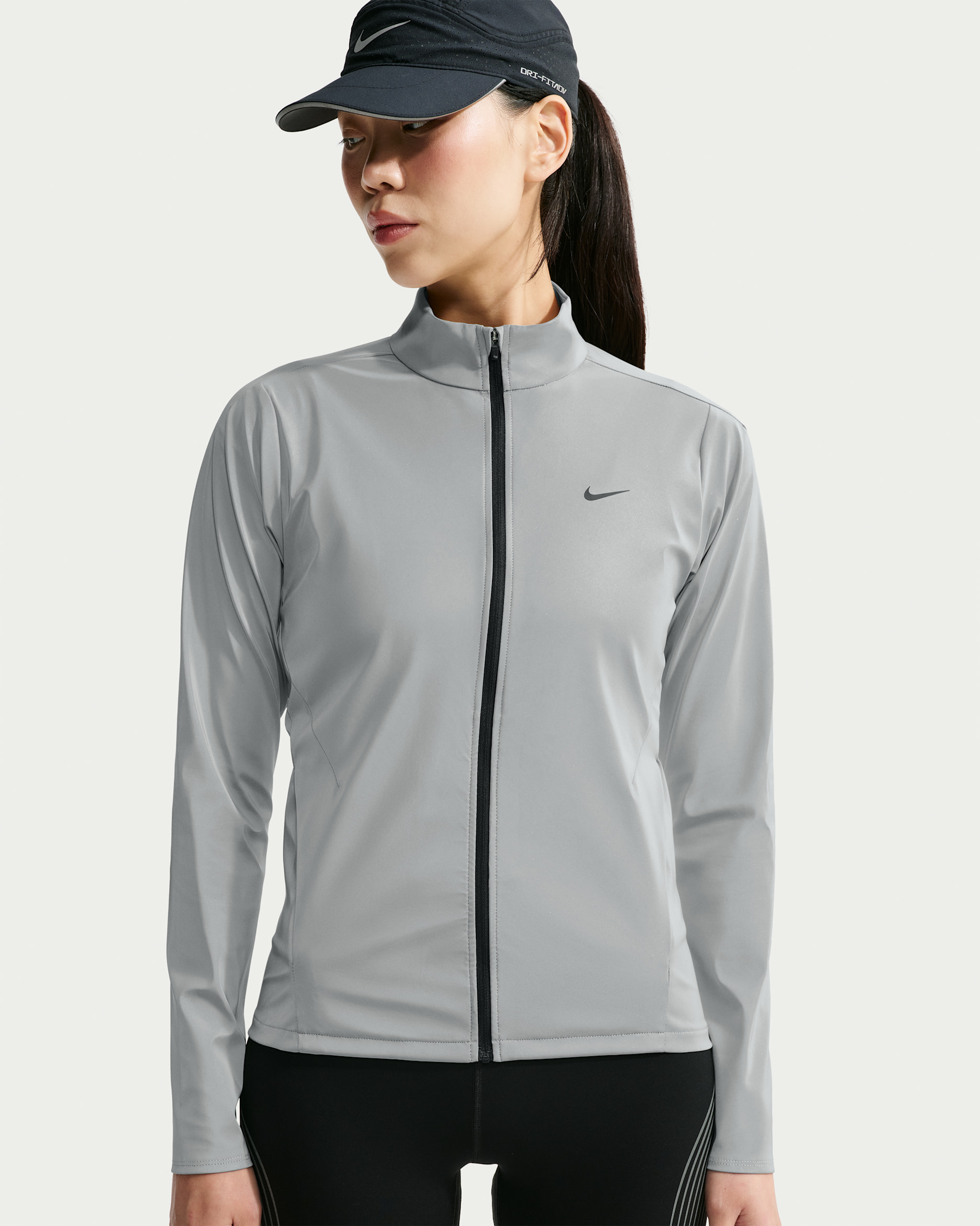Nike Swift Flash Women's Full-Zip Running Jacket - Metallic Cool Grey/White/Black