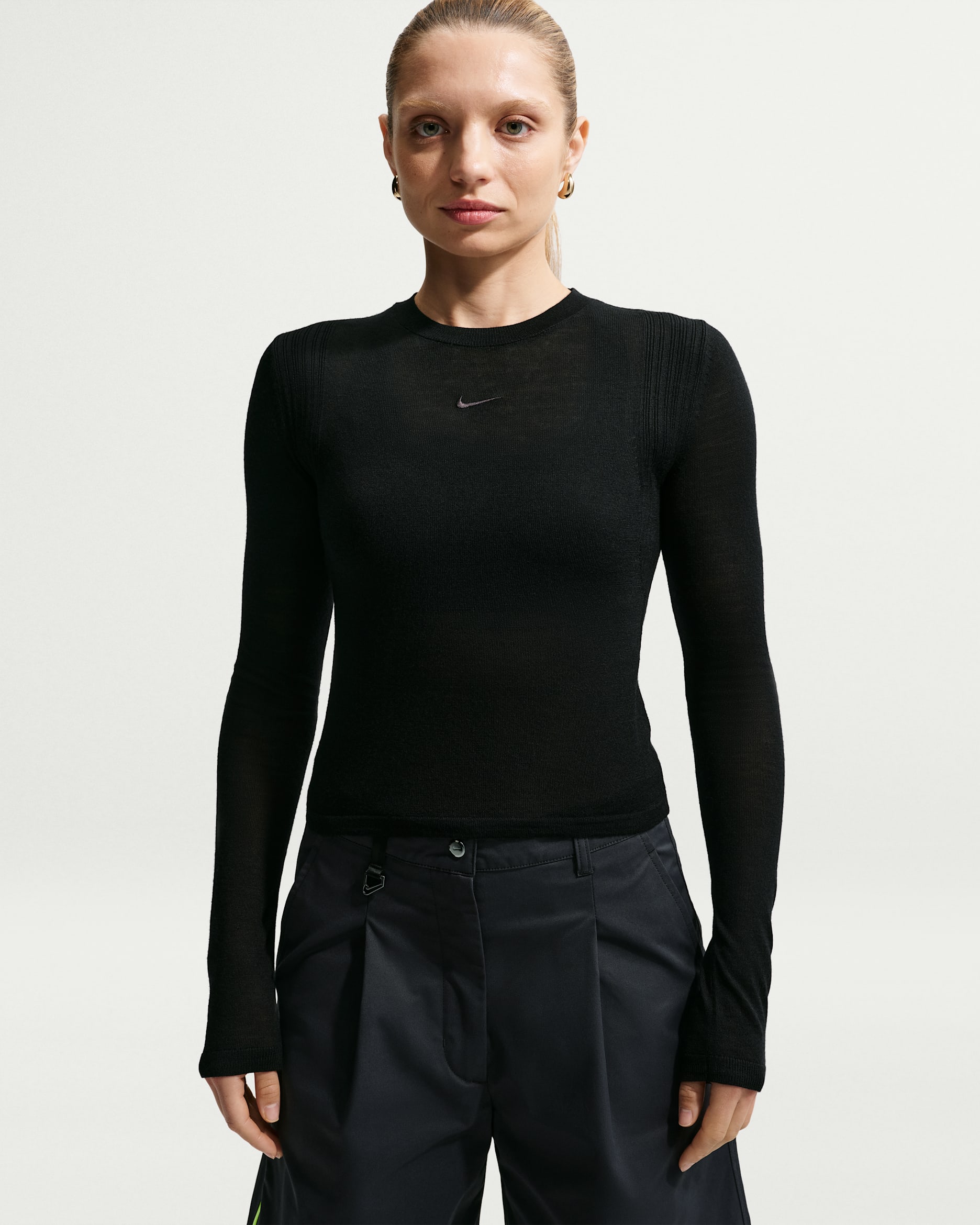 Nike Sportswear Airreverent langermet overdel til dame - Svart