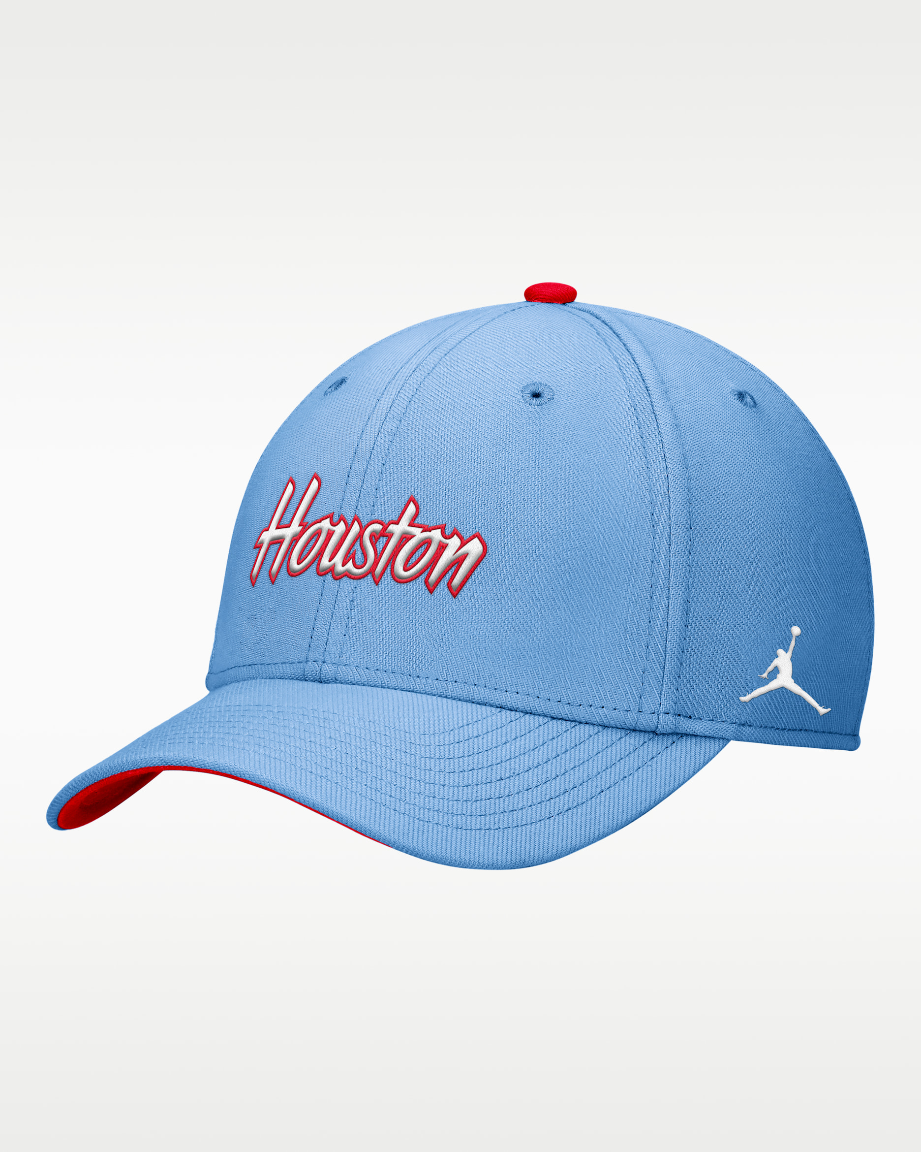 Houston Blue Out Rise Swoosh Men's Jordan Brand Dri-FIT College Hat - Blue