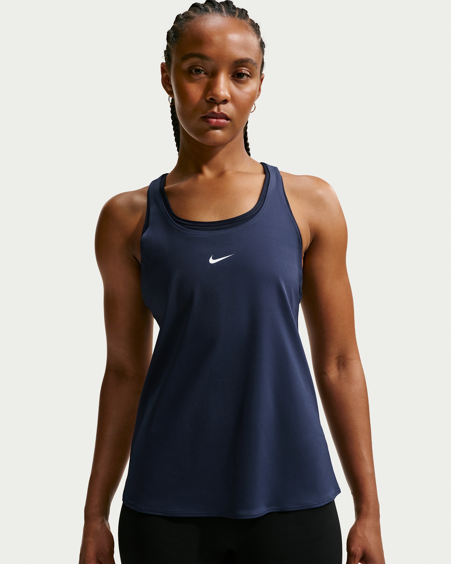 Canotta Dri-FIT Nike Pro – Donna - Midnight Navy/Bianco