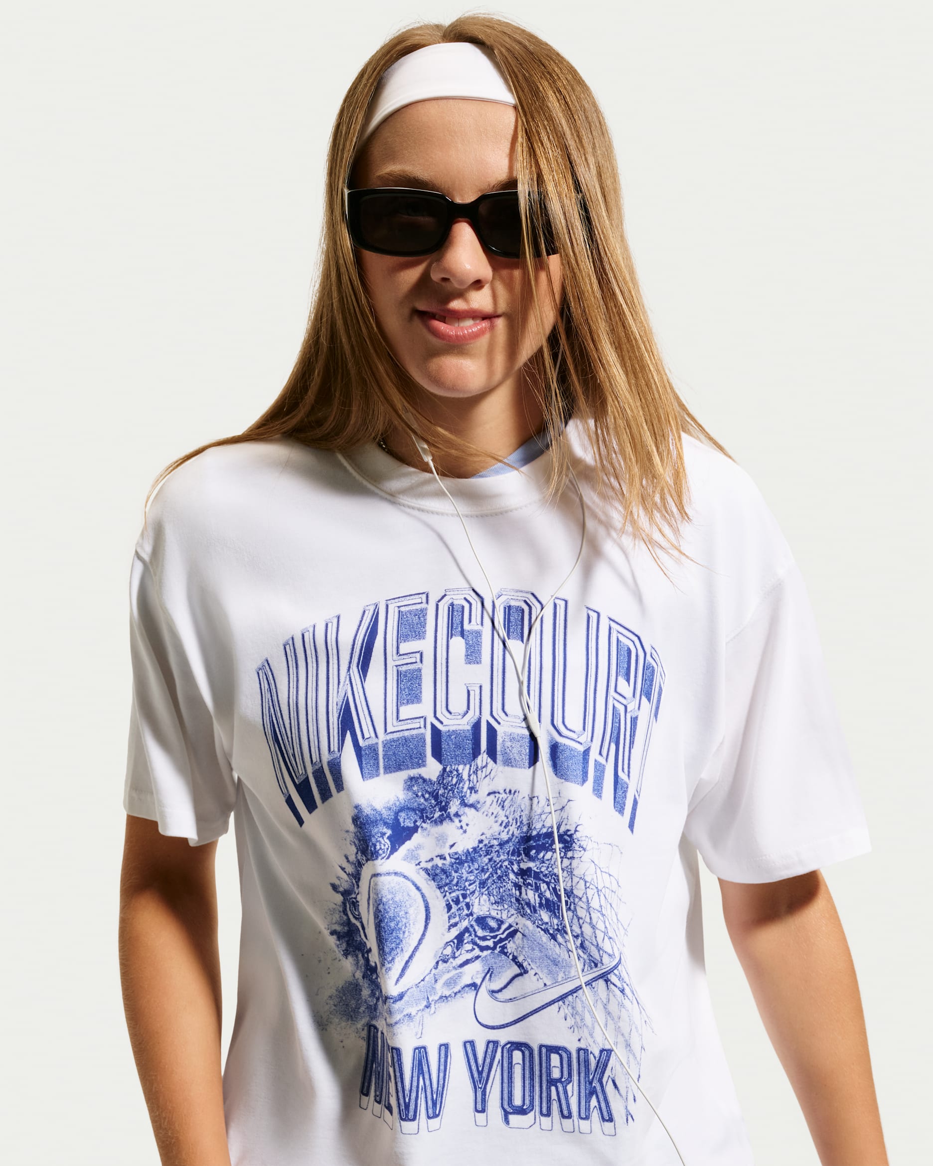 NikeCourt Slam Tennis T-Shirt - White
