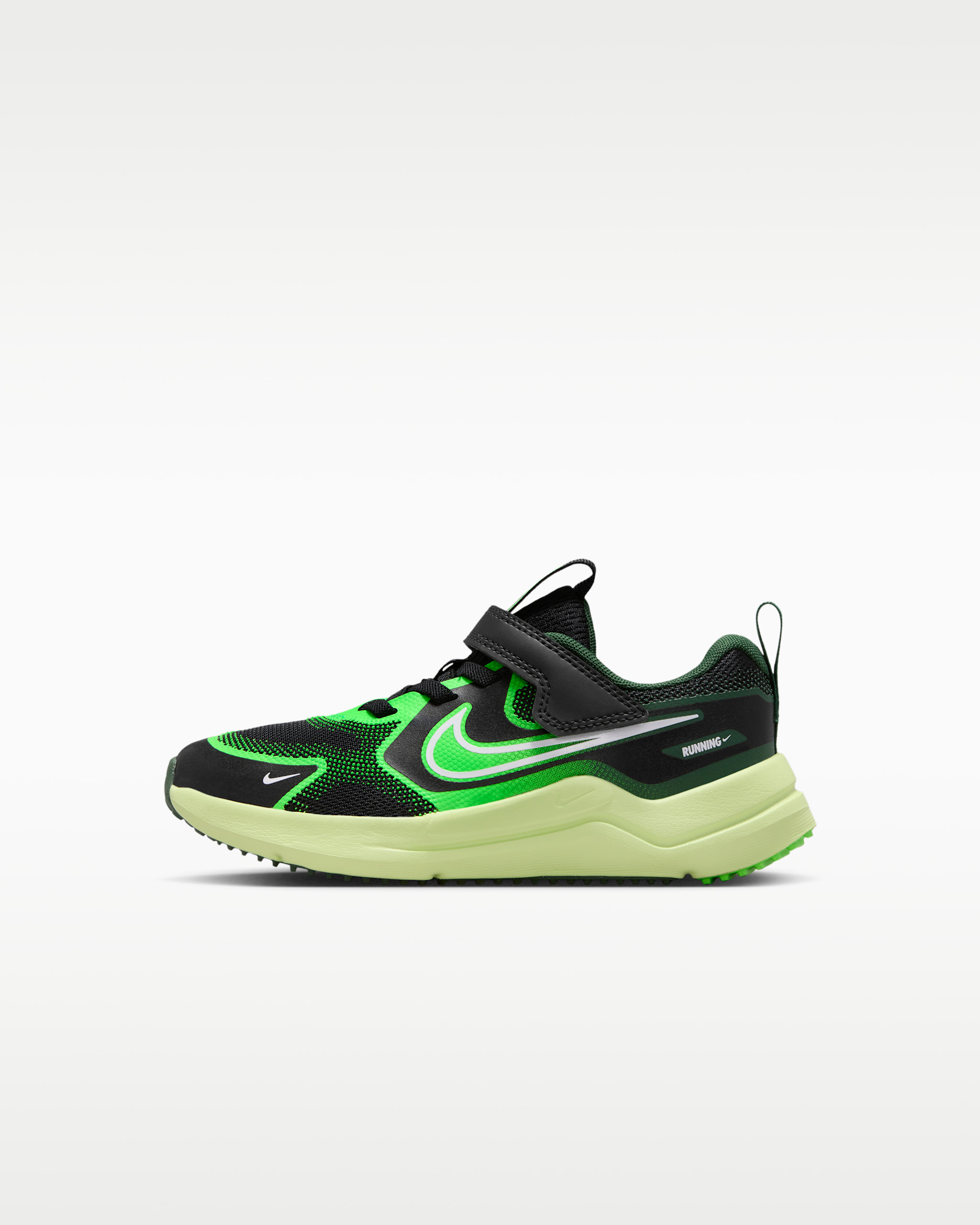 Nike Cosmic Runner Little Kids' Shoes - Black/Light Liquid Lime/Fir/White
