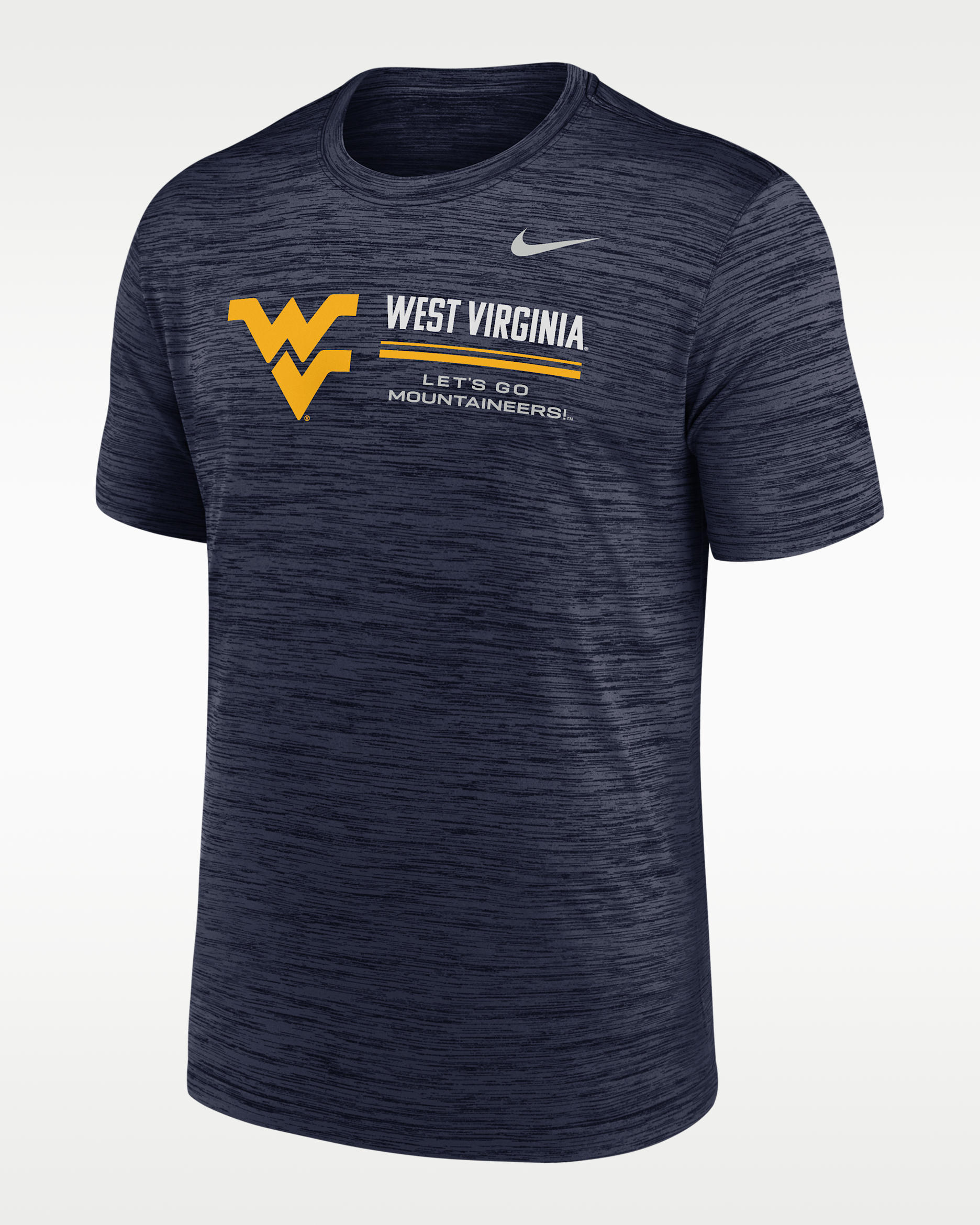 West Virginia Sideline Velocity Men's Nike Dri-FIT College T-Shirt - College Navy