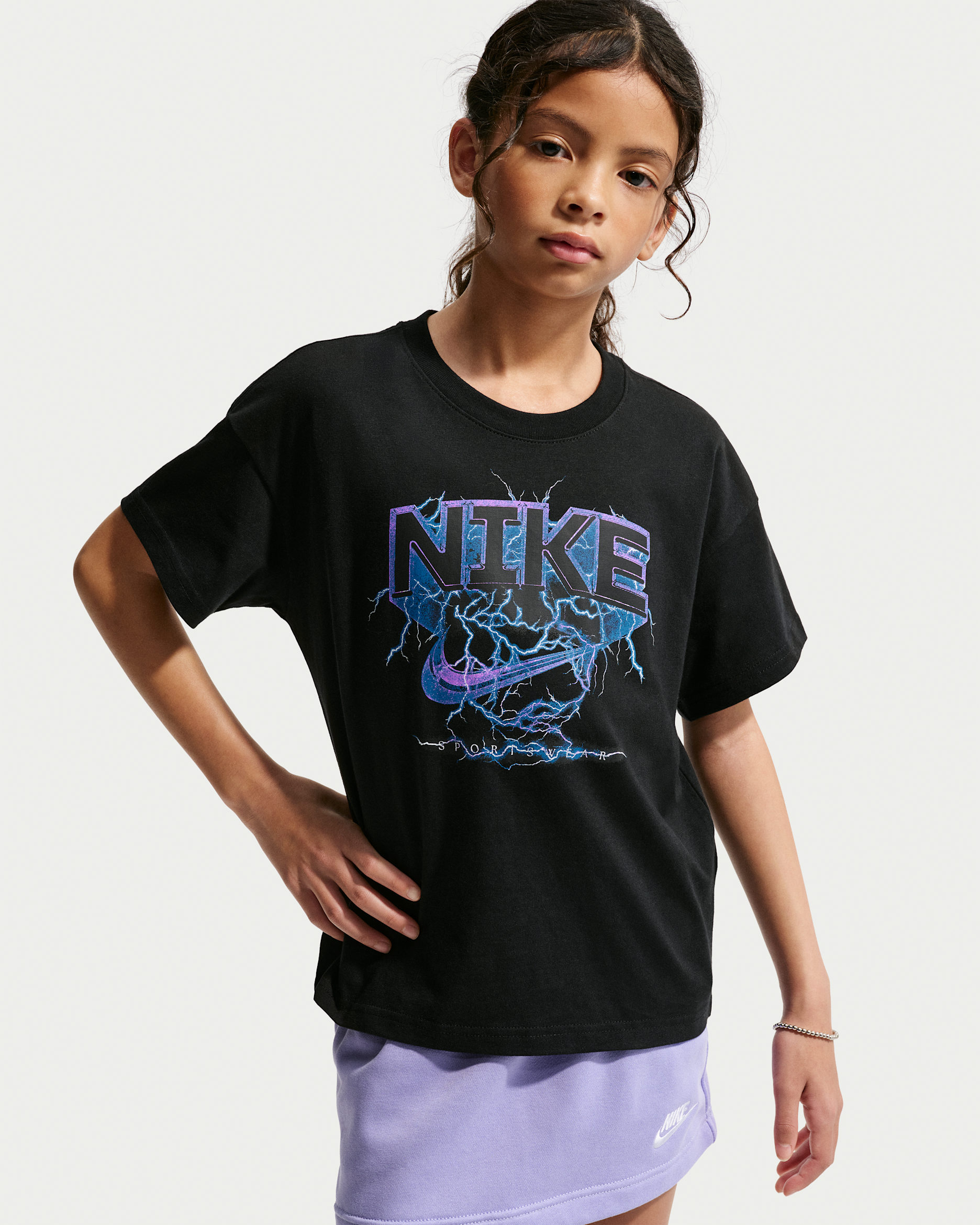 Nike Sportswear Big Kids' T-Shirt - Black