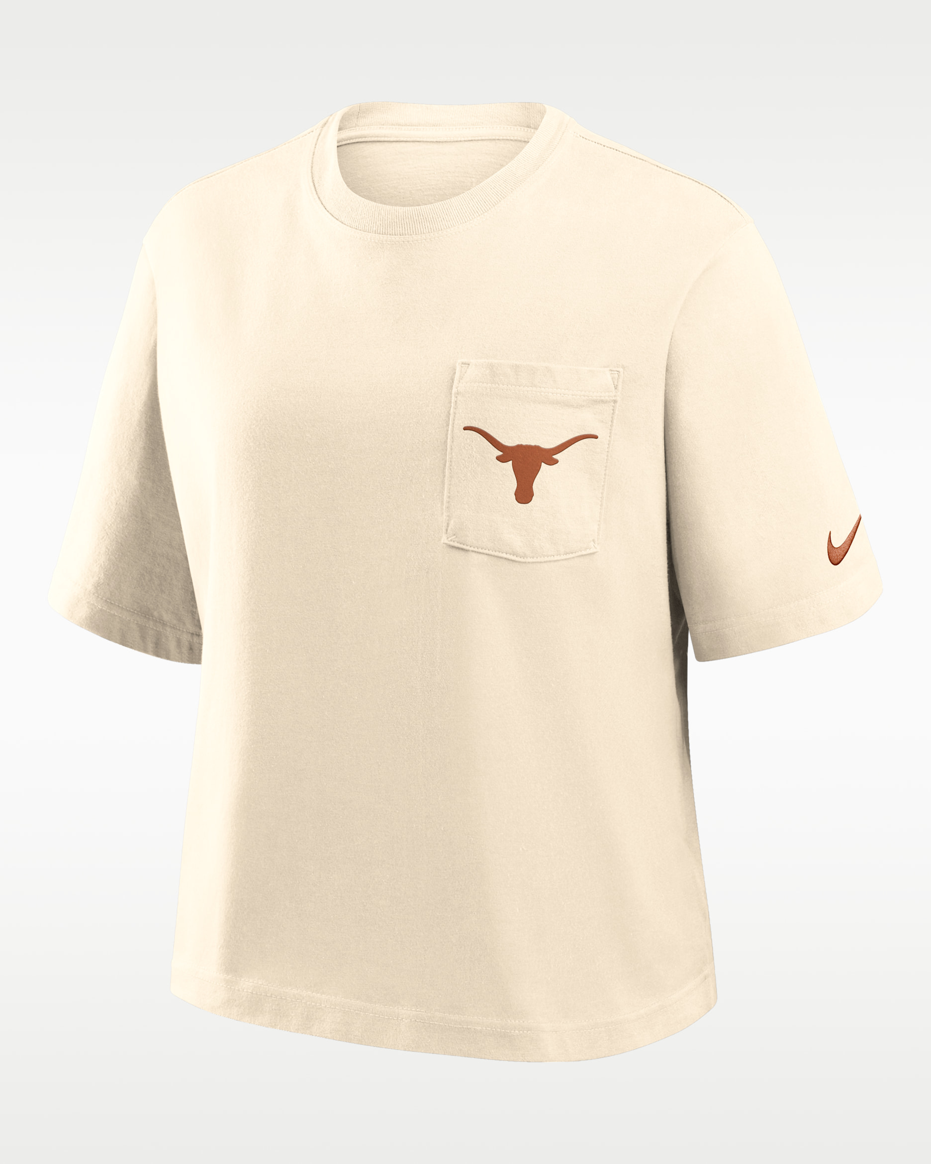 Texas Pocket Boxy Women's Nike College T-Shirt - Natural