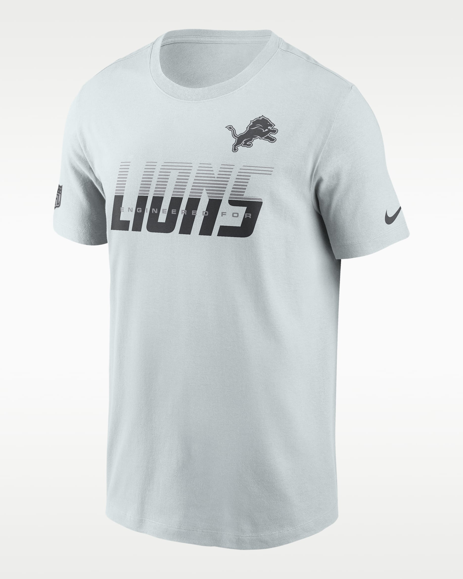 Detroit Lions Sideline Team Issue Men's Nike Dri-FIT NFL T-Shirt - Pure Platinum