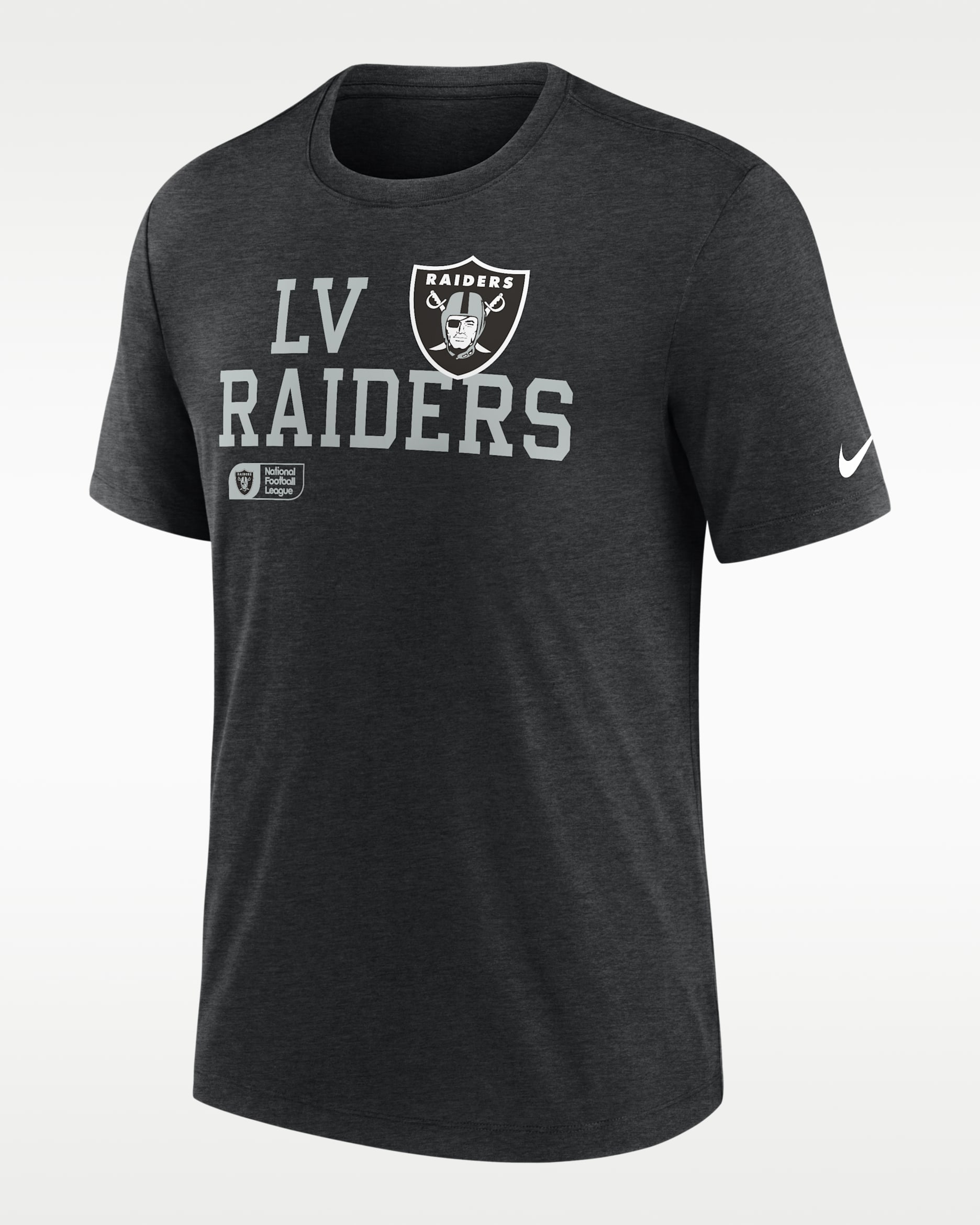 Las Vegas Raiders Overlap Lockup Men's Nike NFL T-Shirt - Black