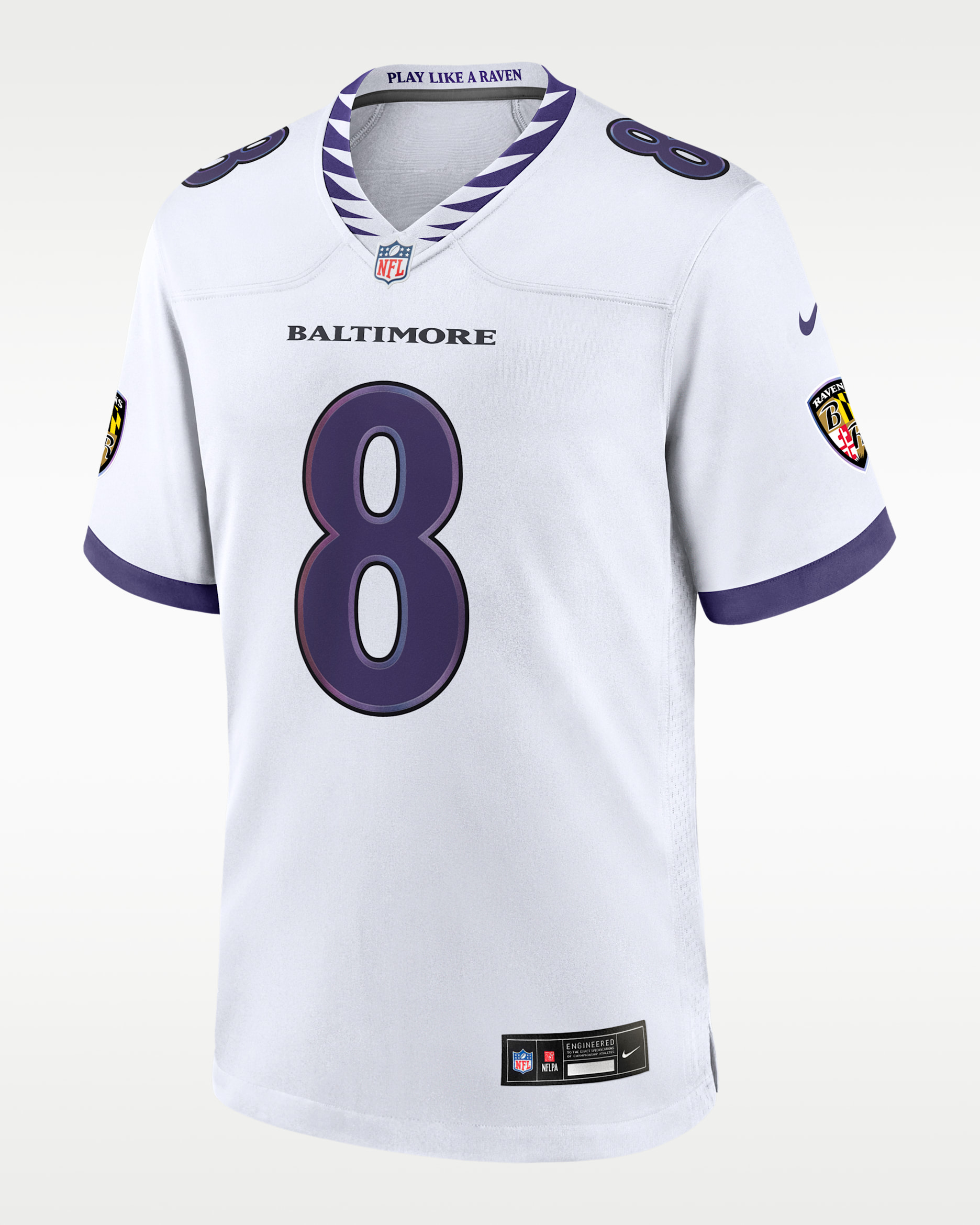 Lamar Jackson Baltimore Ravens Men's Nike NFL Game Jersey - White