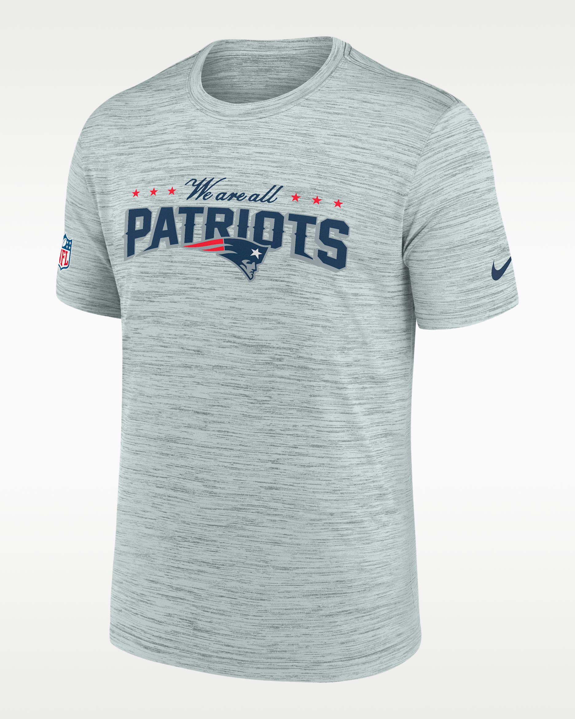 New England Patriots Rivalries Collection Sideline Velocity Men's Nike Dri-FIT NFL T-Shirt - Silver