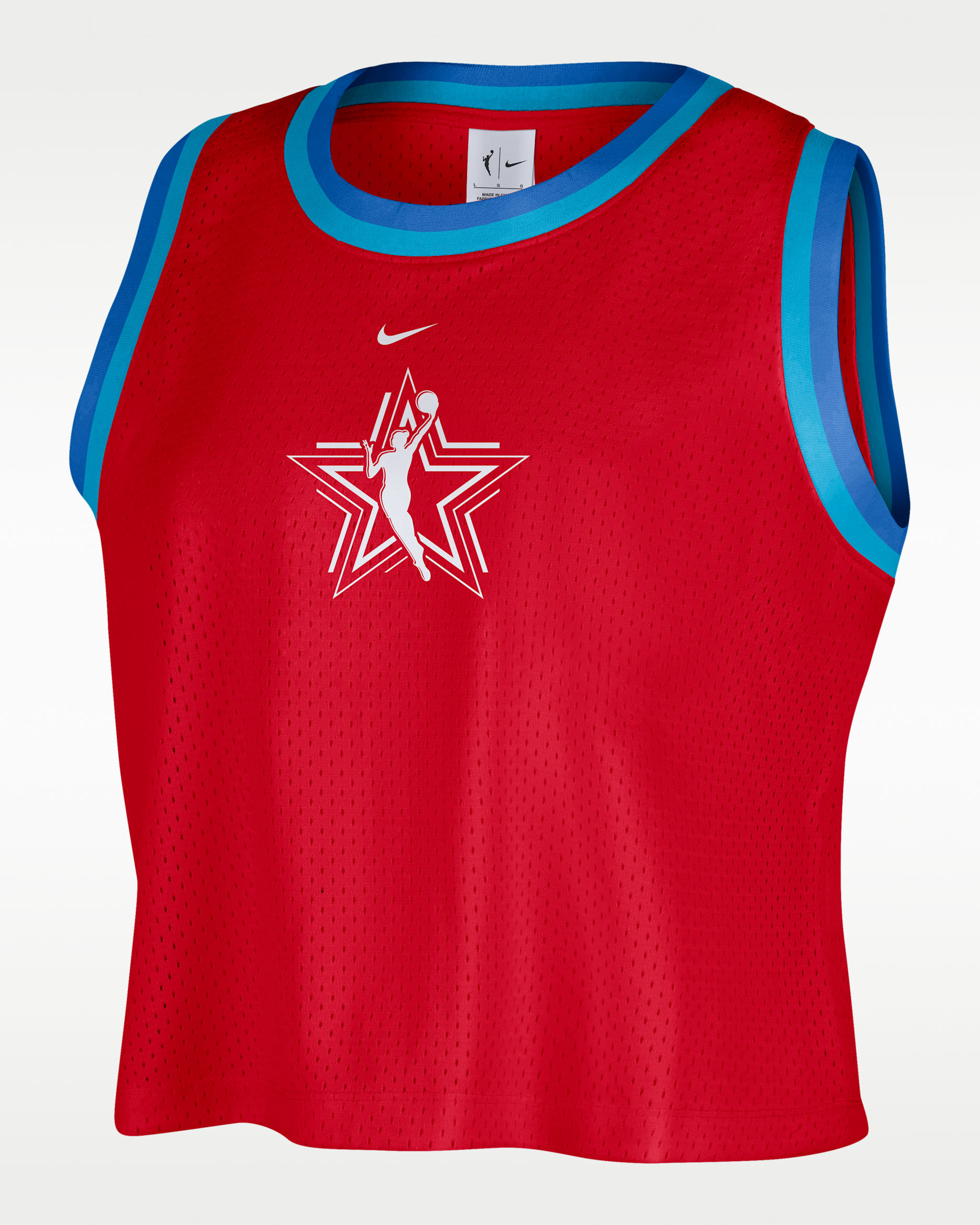 WNBA All-Star Weekend Women's Mesh Tank Top - University Red/White