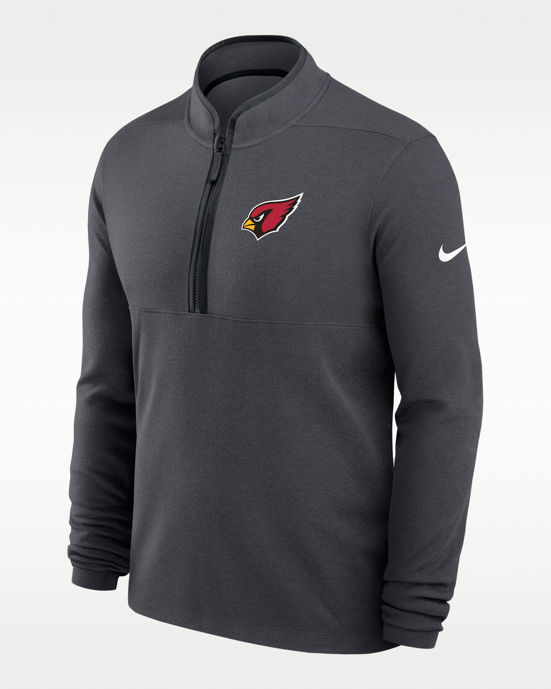 Playera de manga larga Nike Dri-FIT NFL de medio cierre para hombre Arizona Cardinals Logo Victory - Antracita