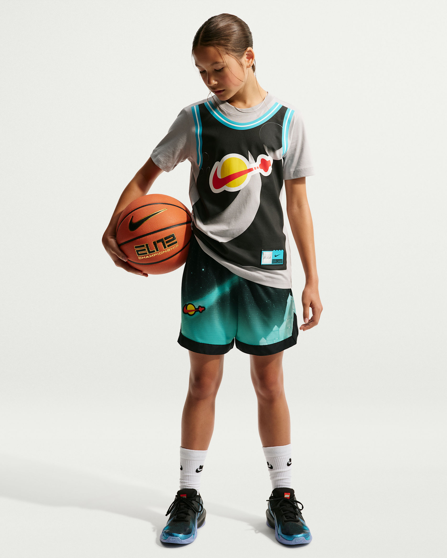 Nike Basketball x LEGO®コレクション ジュニア バスケットボールショートパンツ - ガンマブルー/ブラック/ガンマブルー