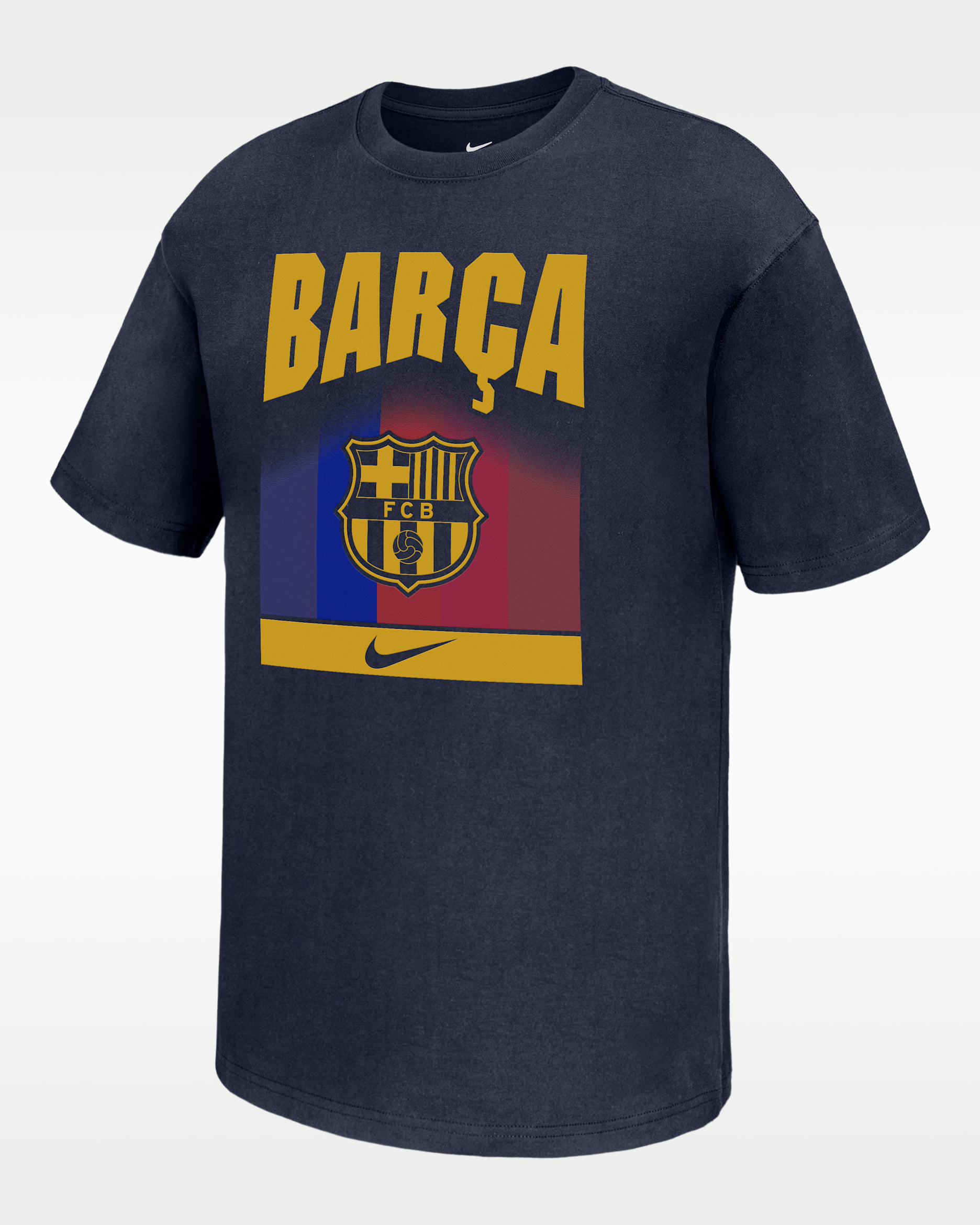 Playera de manga corta Nike para hombre Barcelona Club - Azul marino universitario