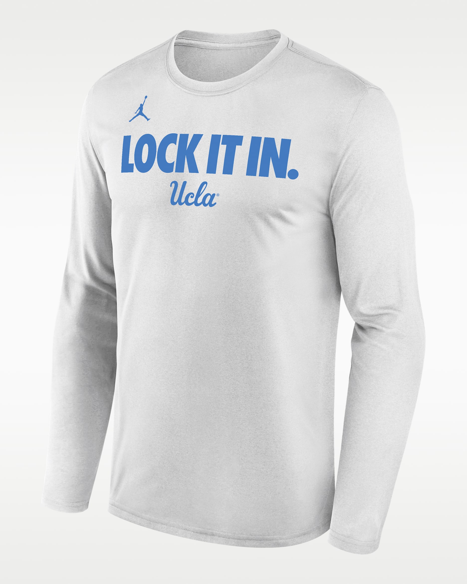 Playera de manga larga universitaria Nike Dri-FIT para hombre UCLA 2026 On-Court Bench