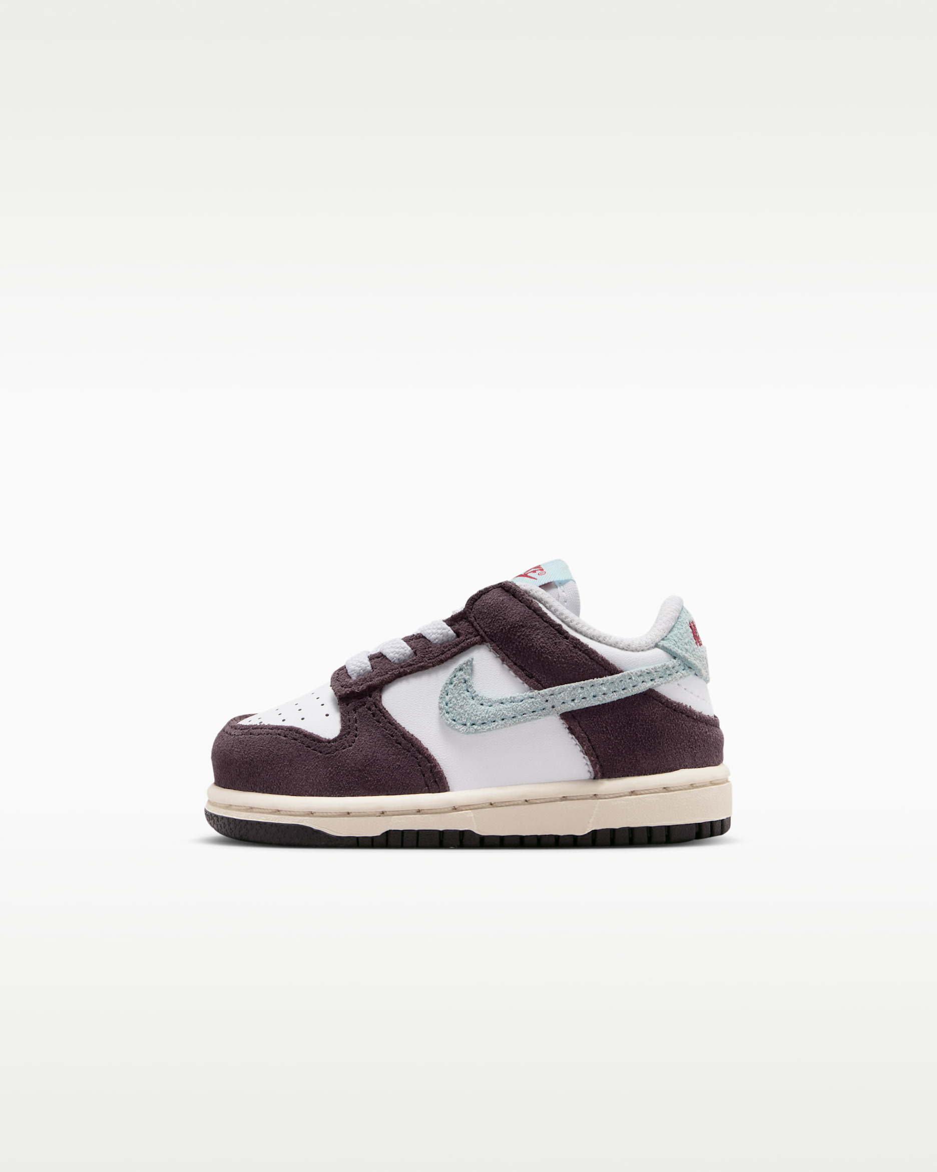 Nike Dunk Low SE Baby/Toddler Shoes - White/Burgundy Ash/Team Crimson/Glacier Blue