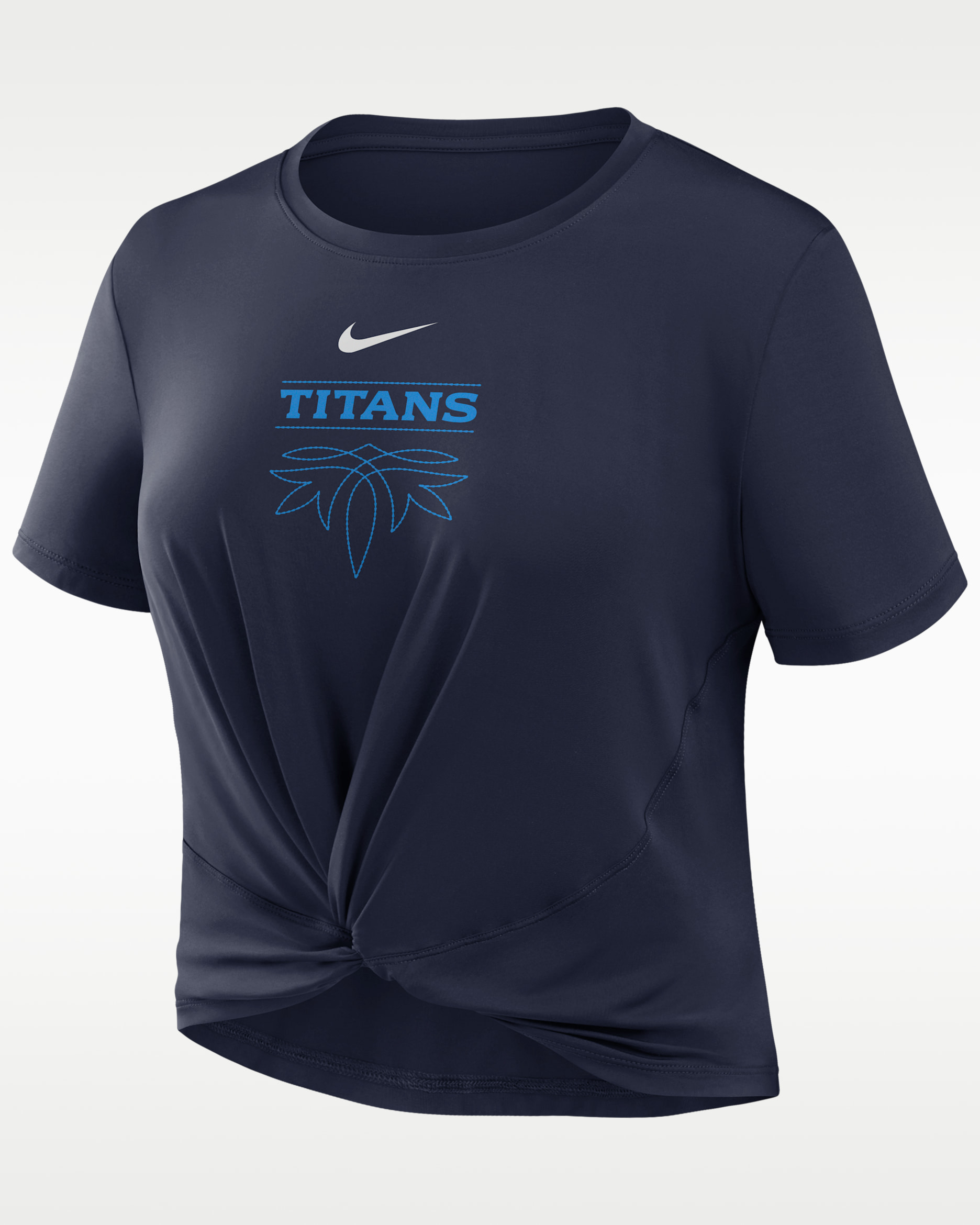 Tennessee Titans Rivalries Collection One Classic Twist Women's Nike Dri-FIT NFL T-Shirt - College Navy