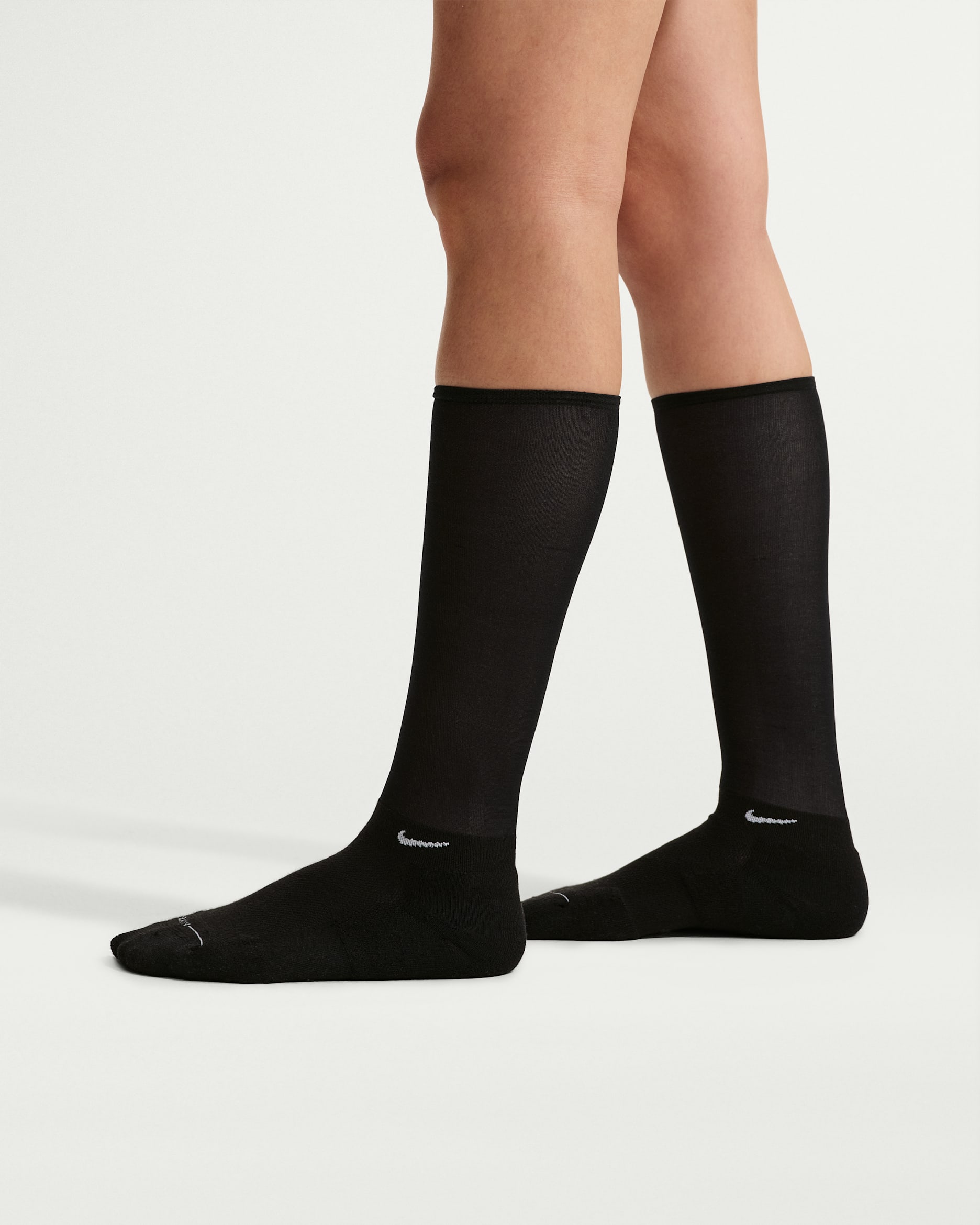 Nike Everyday Elevated Over-The-Calf Socks (1 Pair) - Black/Platinum Tint