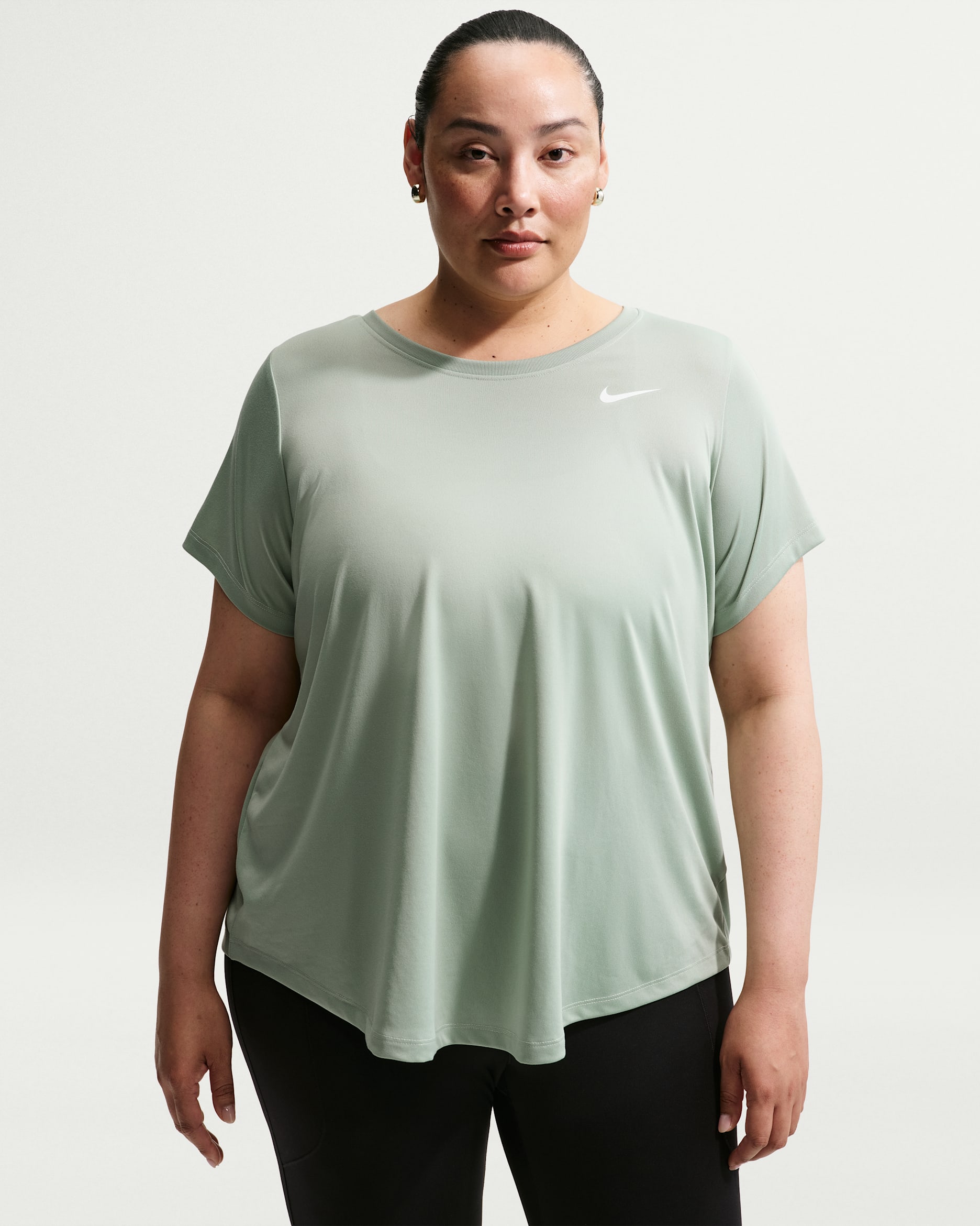 Nike Dri-FIT Women's T-Shirt (Plus Size) - Steam/White