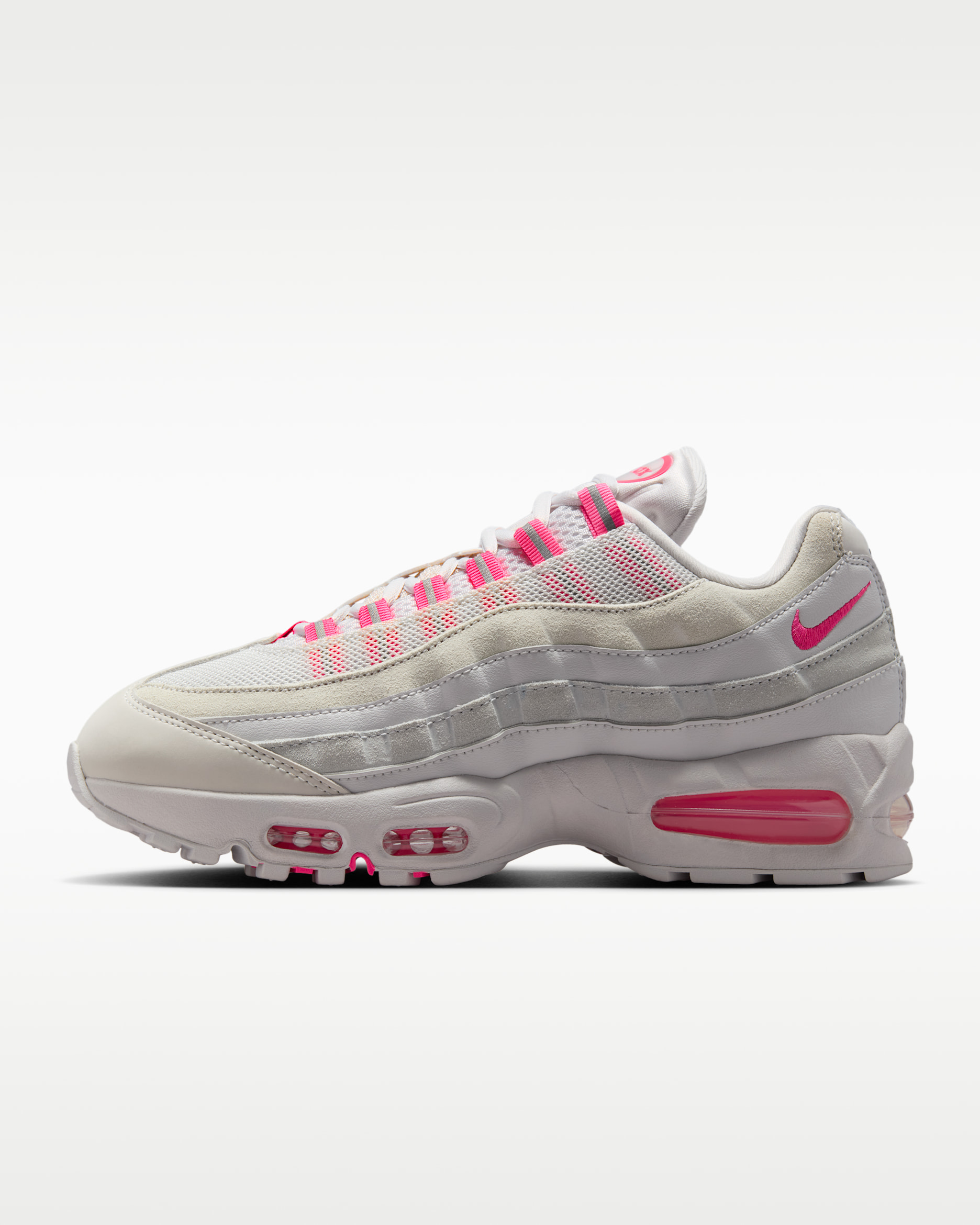 Nike Air Max 95 Big Bubble Women's Shoes - Vast Grey/Pure Platinum/Platinum Tint/Hyper Pink