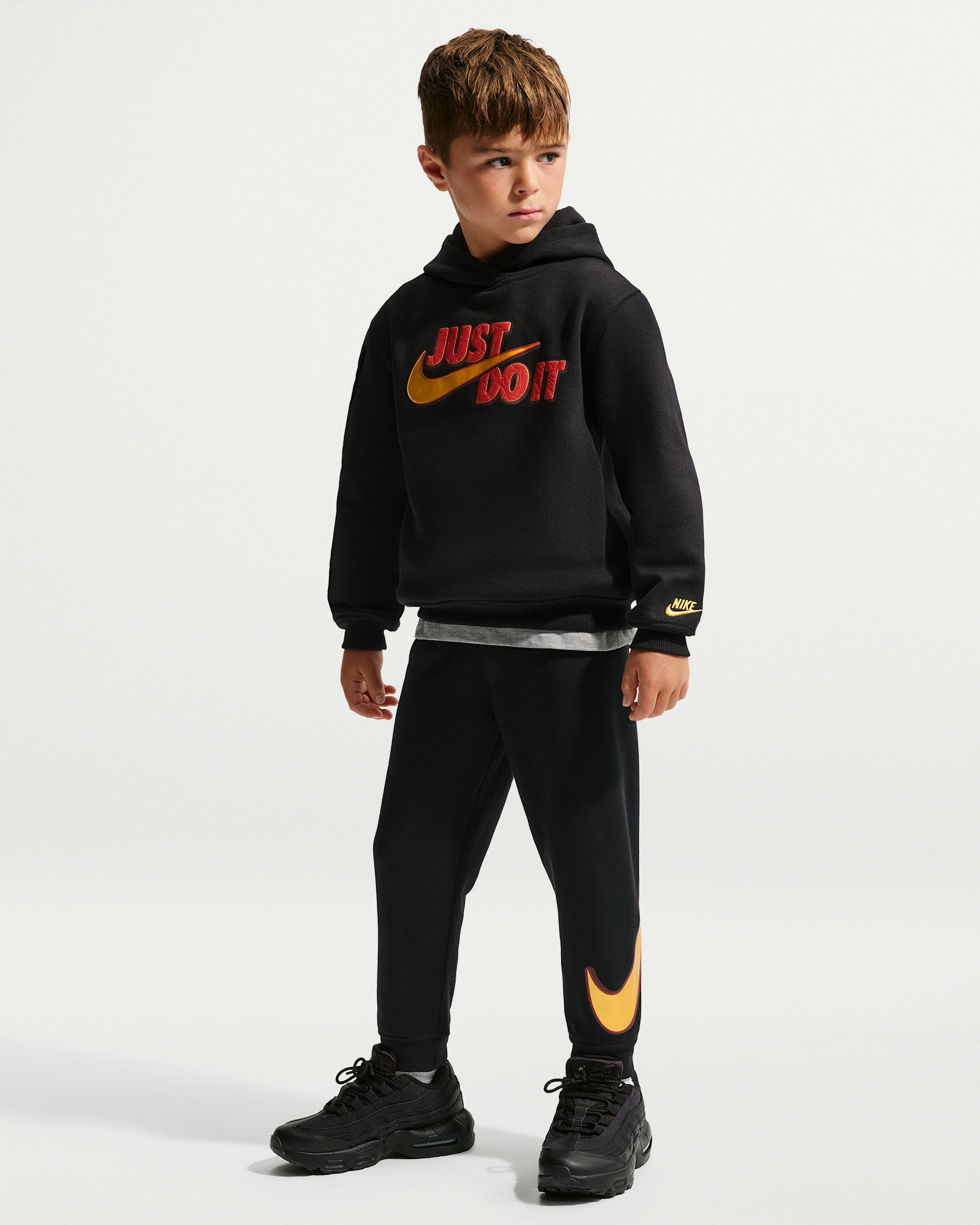 Nike Sportswear Little Kids' Frost Futura 2-Piece Crew Set - Black