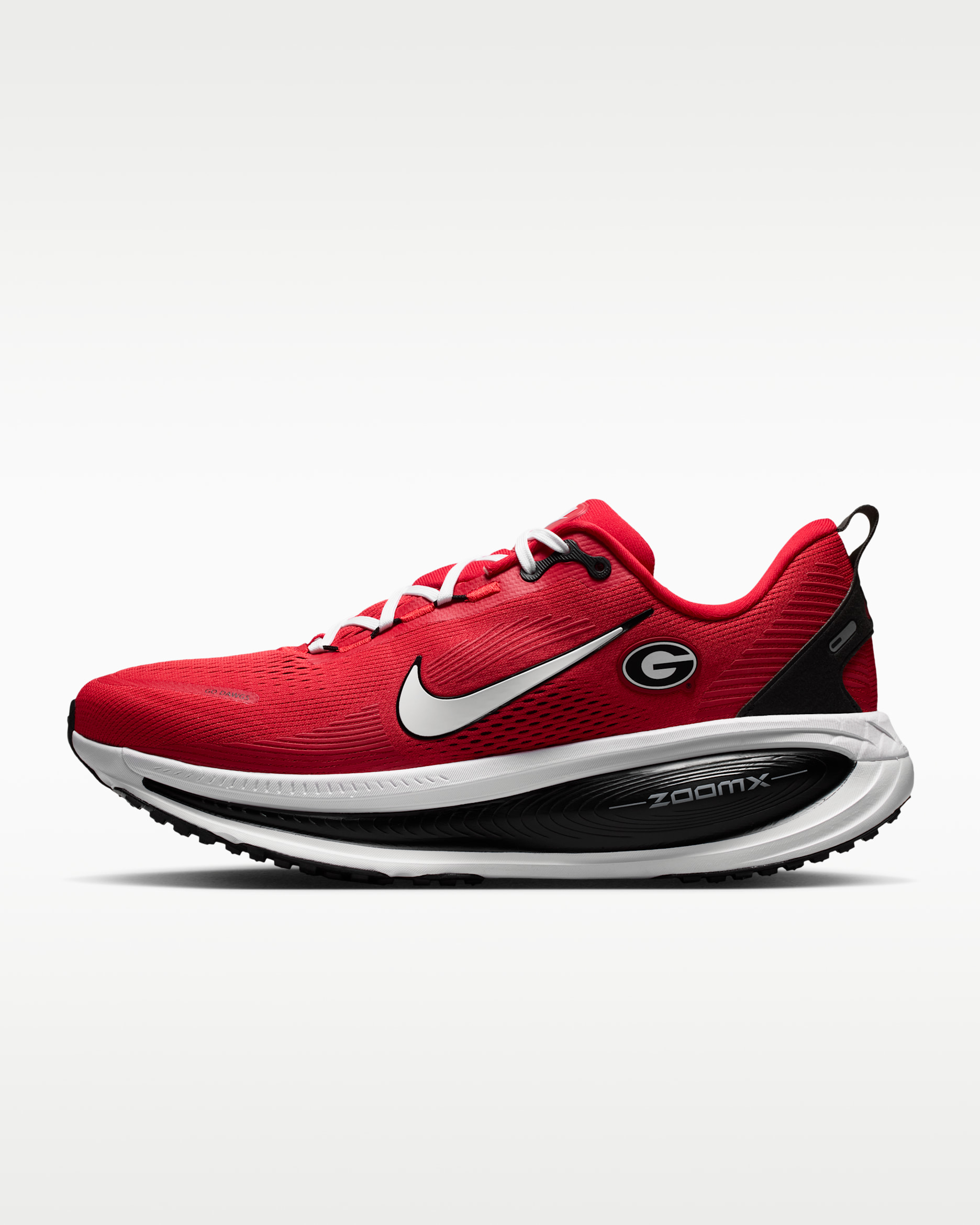 Nike College Vomero 18 (Georgia) Men's Road Running Shoes - University Red/Black/White