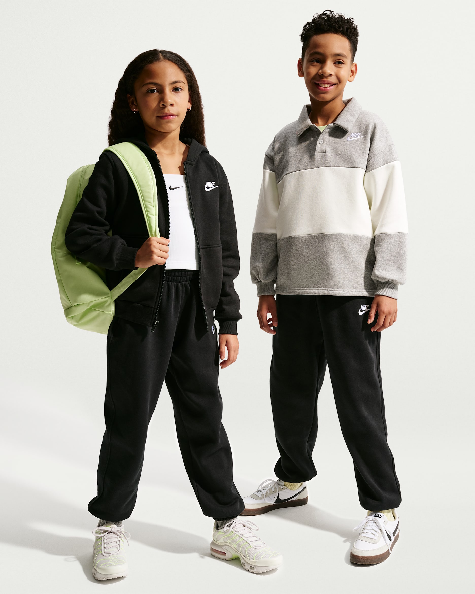 Nike Sportswear Club Fleece Big Kids' Loose Pants - Black/White