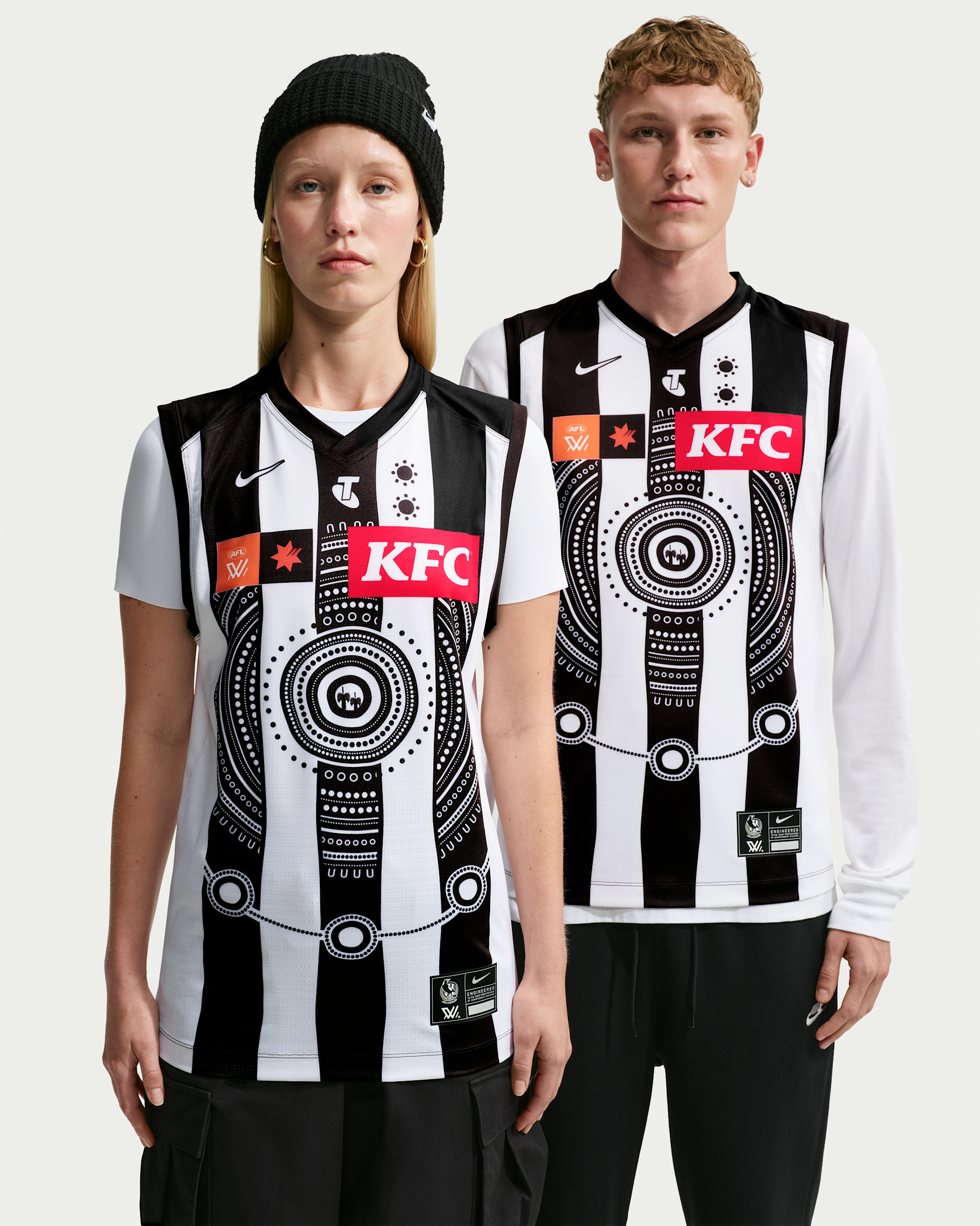 Collingwood F.C. AFLW 2026 Stadium Indigenous Nike AFLW Replica Jersey - Black/White