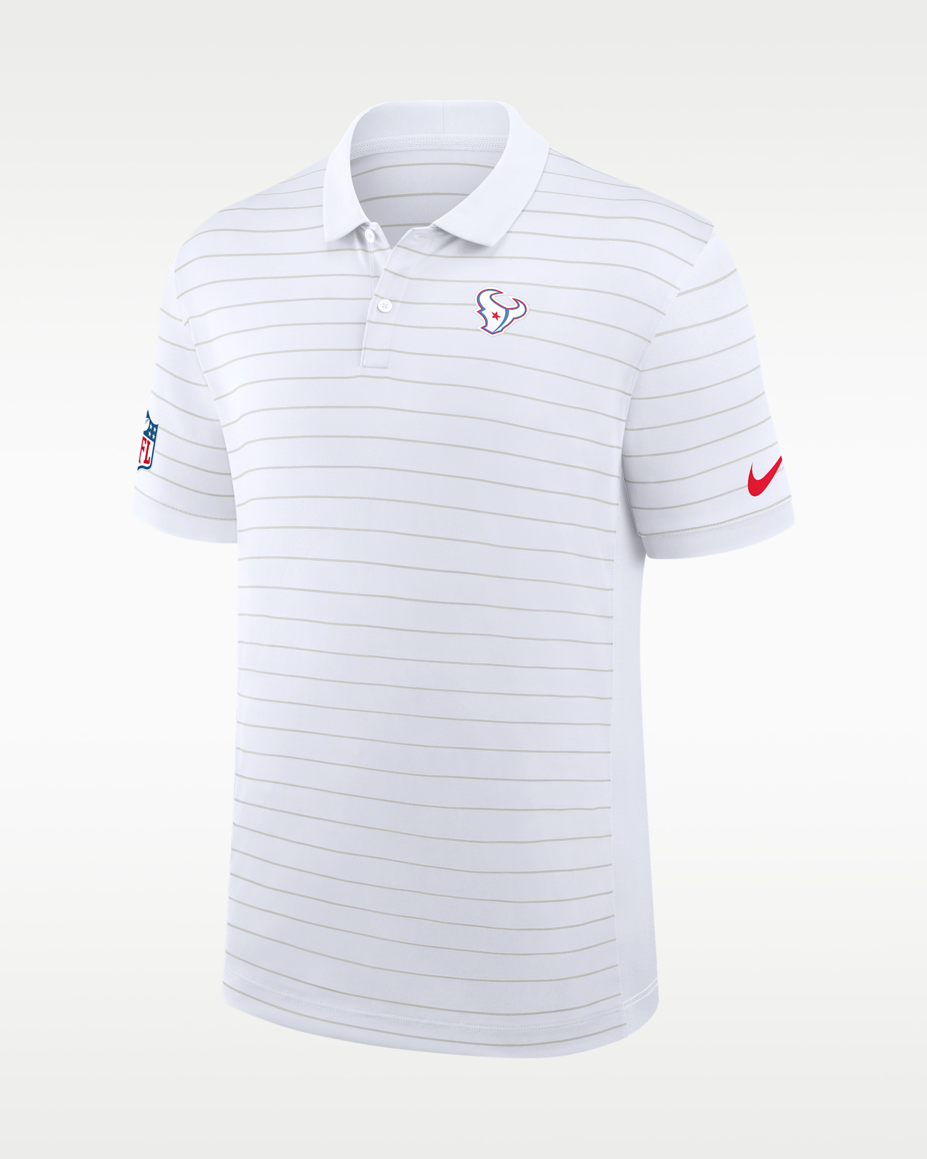 Houston Texans Rivalries Collection Sideline Victory Striped Men's Nike Dri-FIT NFL Polo - White