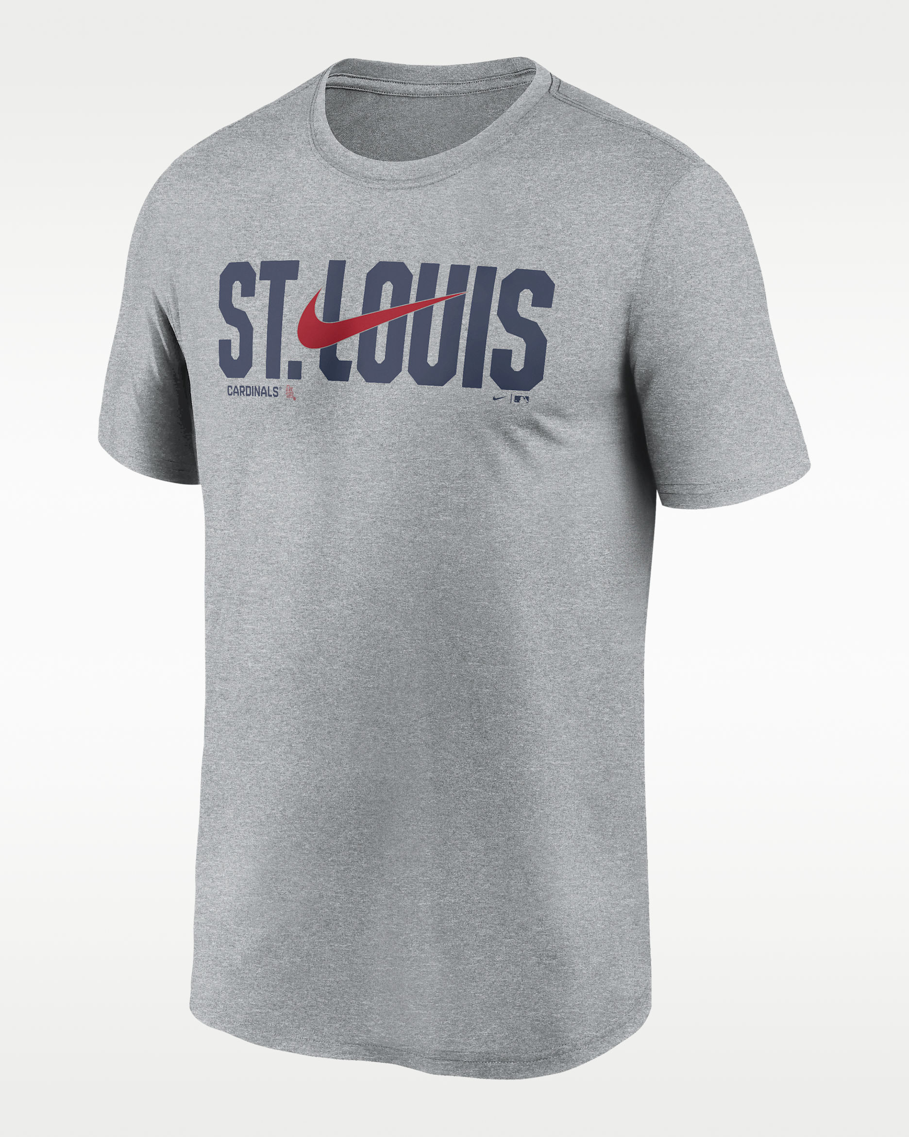 Playera Nike Dri-FIT de la MLB para hombre St. Louis Cardinals Swoosh Legend - Gris jaspeado