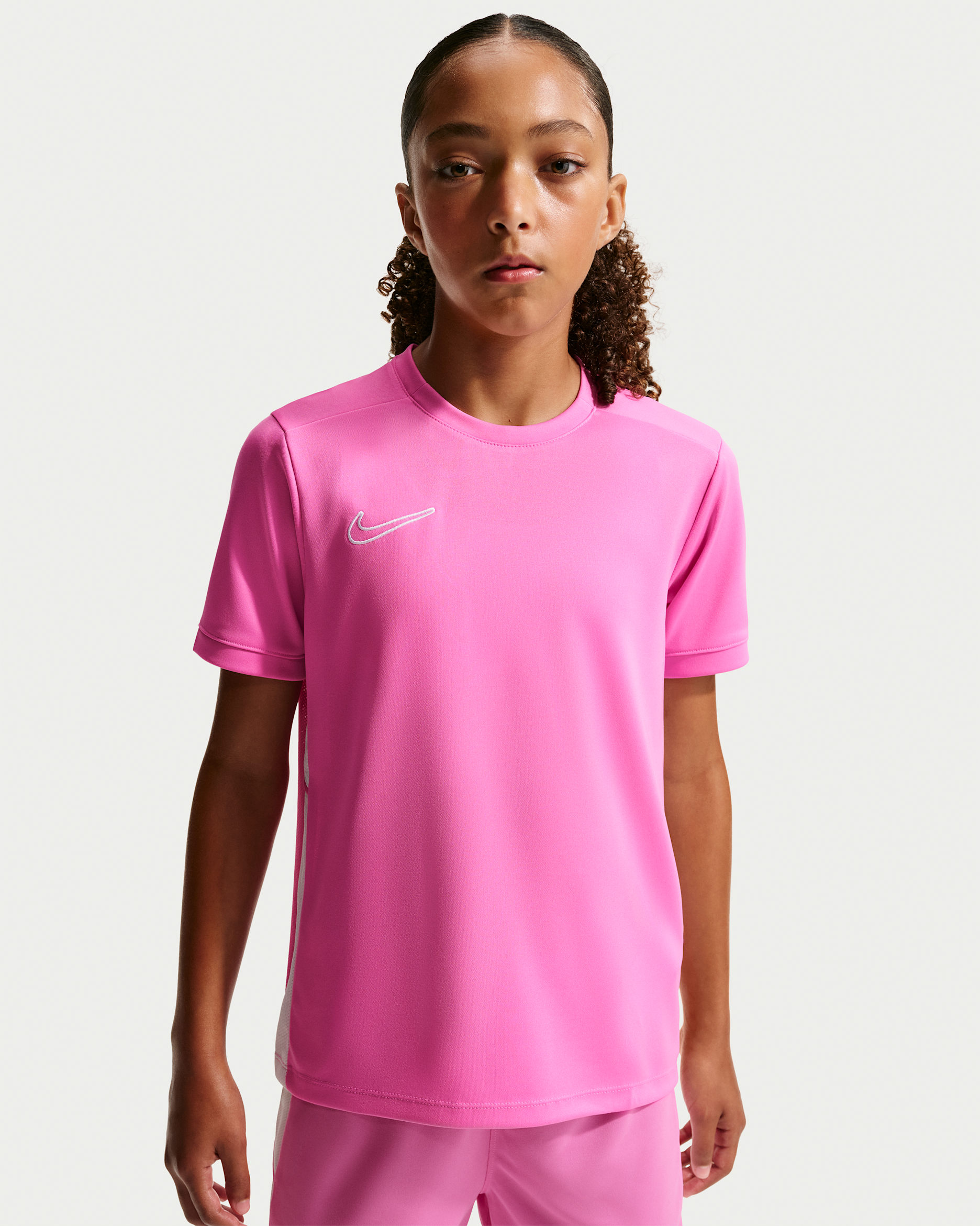 Nike Academy Dri-FIT fotbollströja för ungdom (tjejer) - Playful Pink/Vit/Playful Pink/Vit