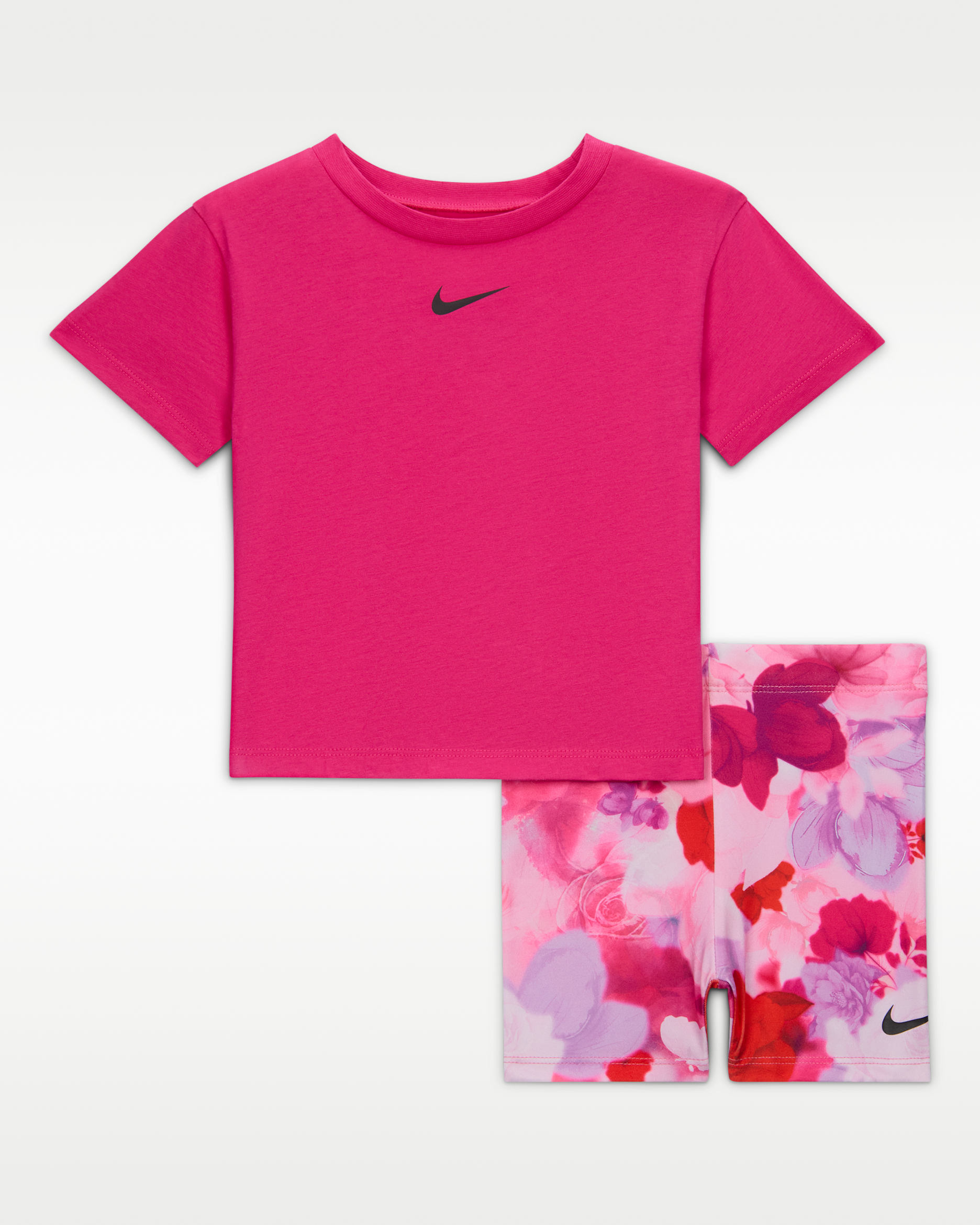 Ensemble deux pièces Nike Move With Nature avec cycliste Dri-FIT pour bébé (12-24 mois) - Light Magenta