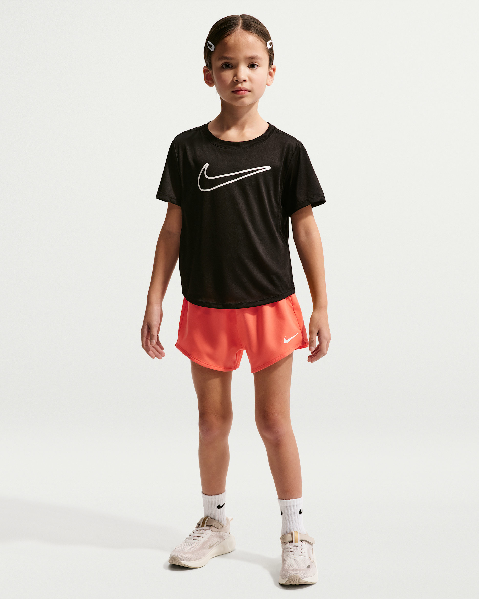 Nike Little Kids' Dri-FIT One Woven Shorts - Turf Orange