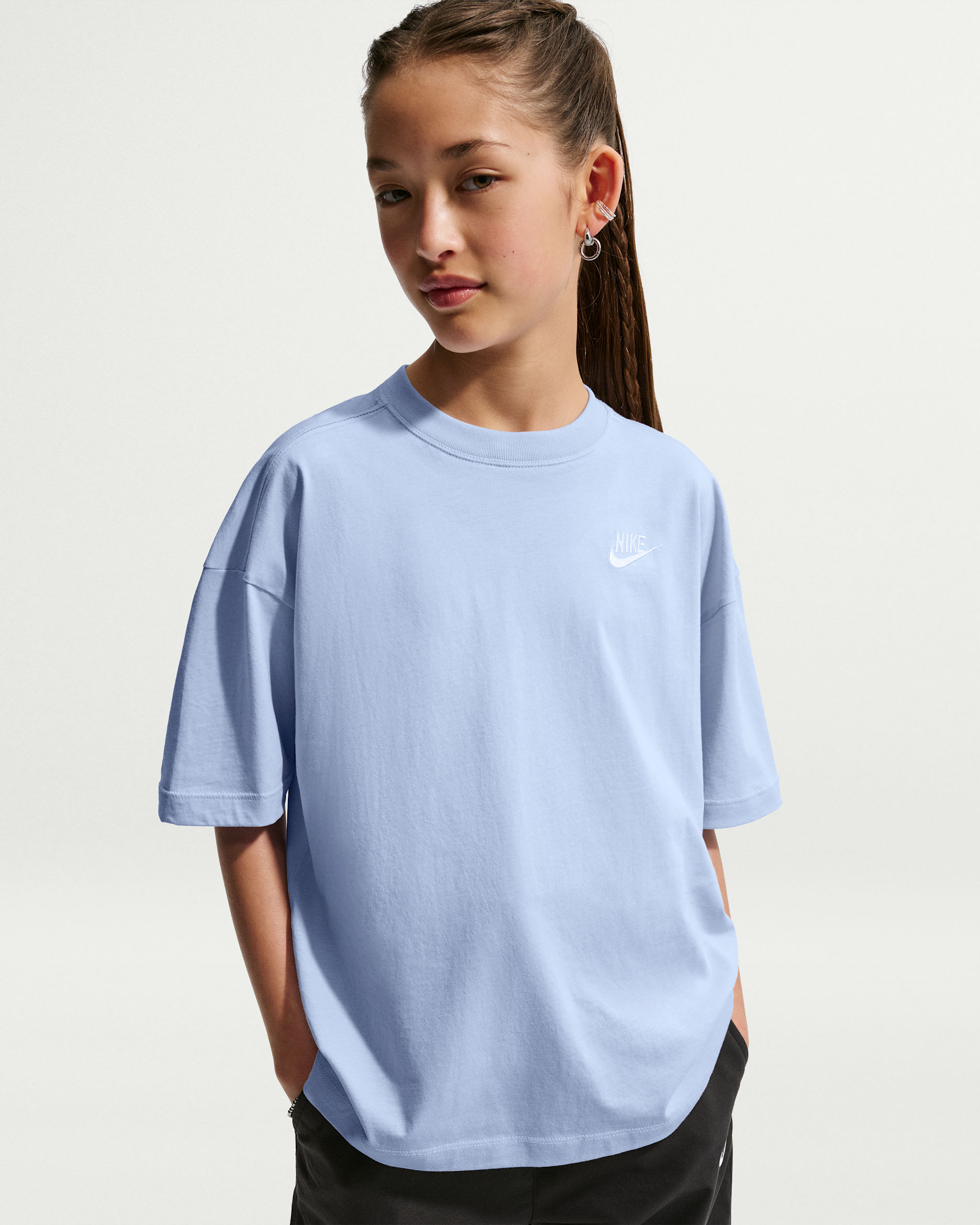 Nike Sportswear Older Kids' Oversized T-Shirt - Hydrogen Blue